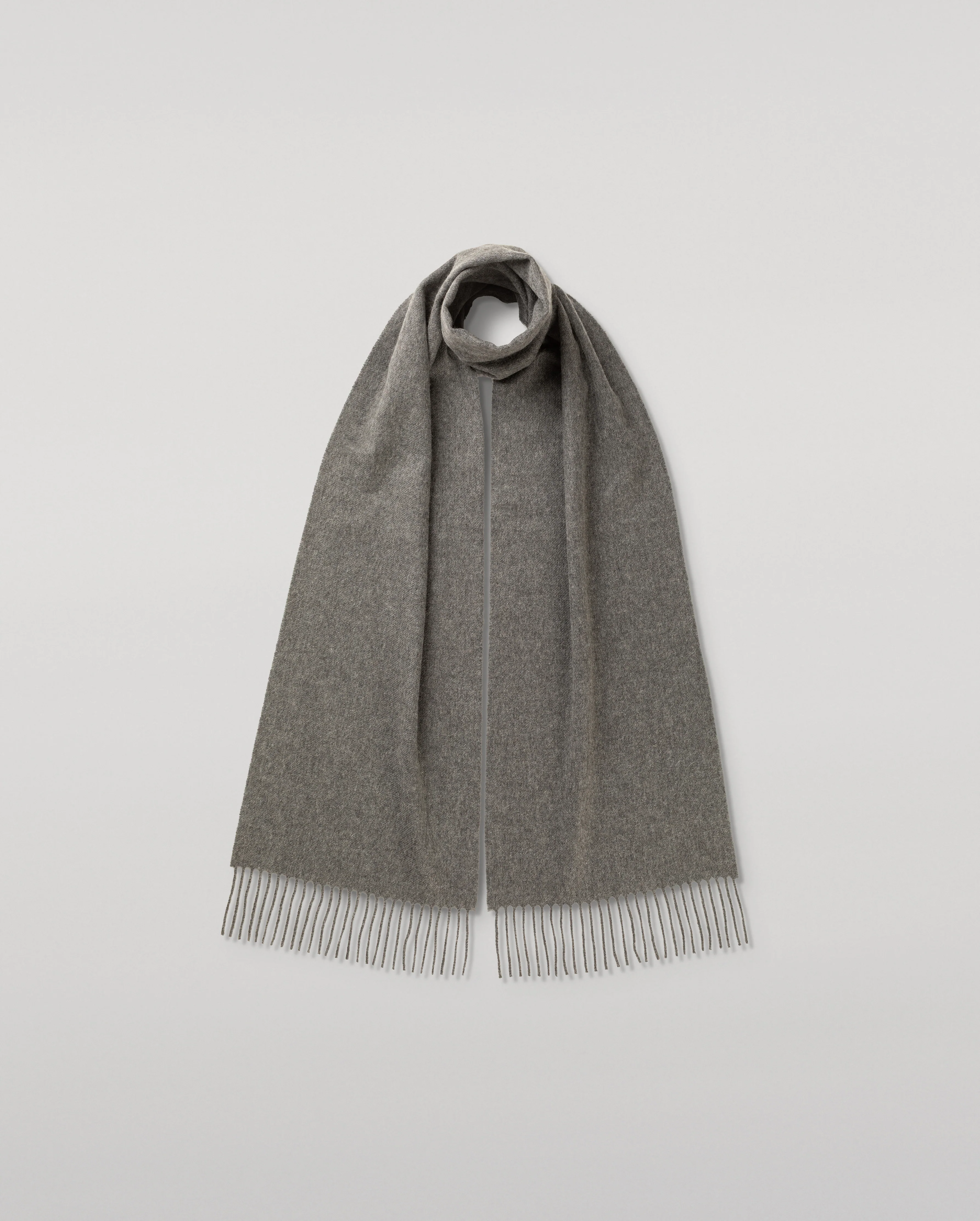 Mid Grey Cashmere Scarf