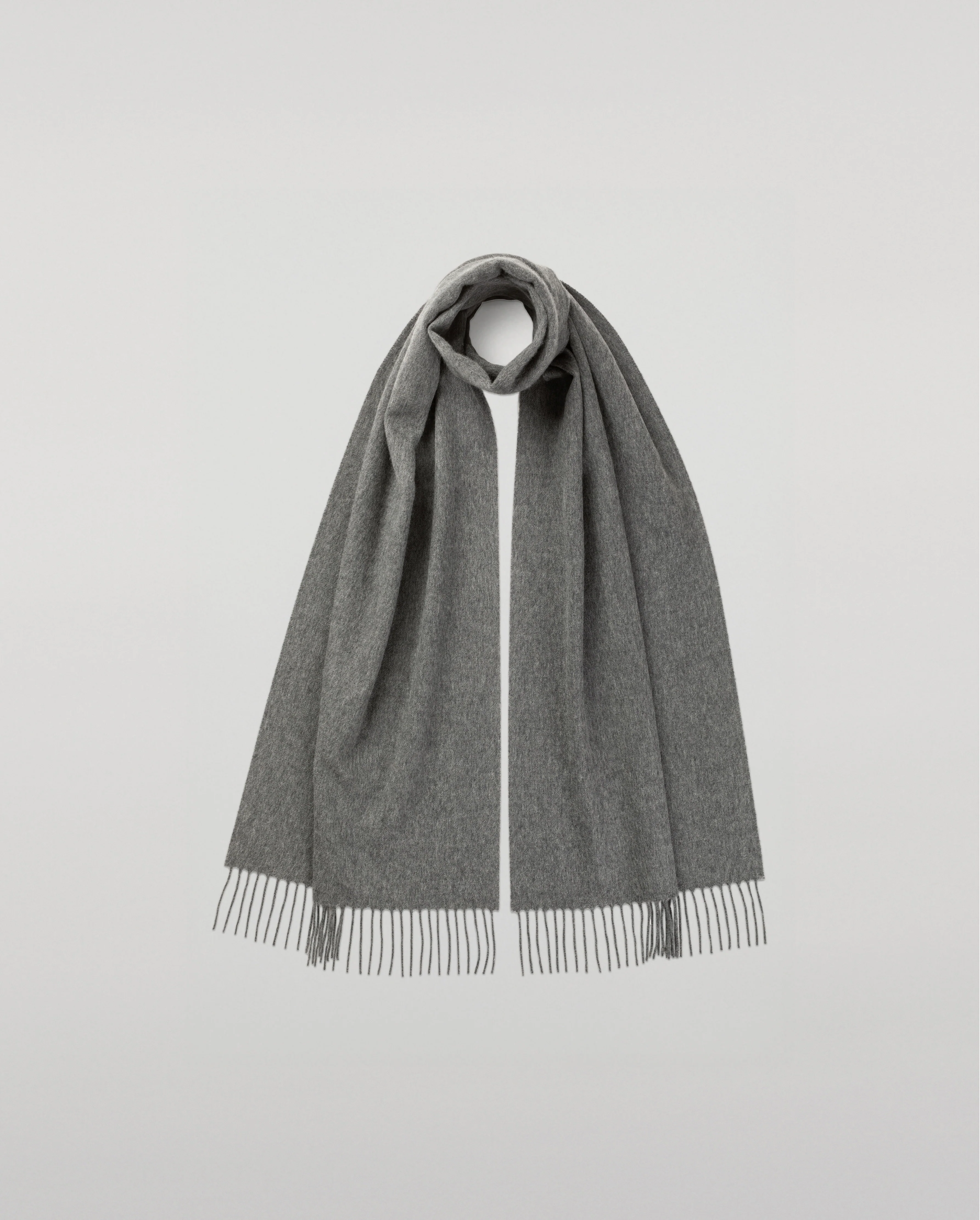 Merino Wool Mid Grey Scarf
