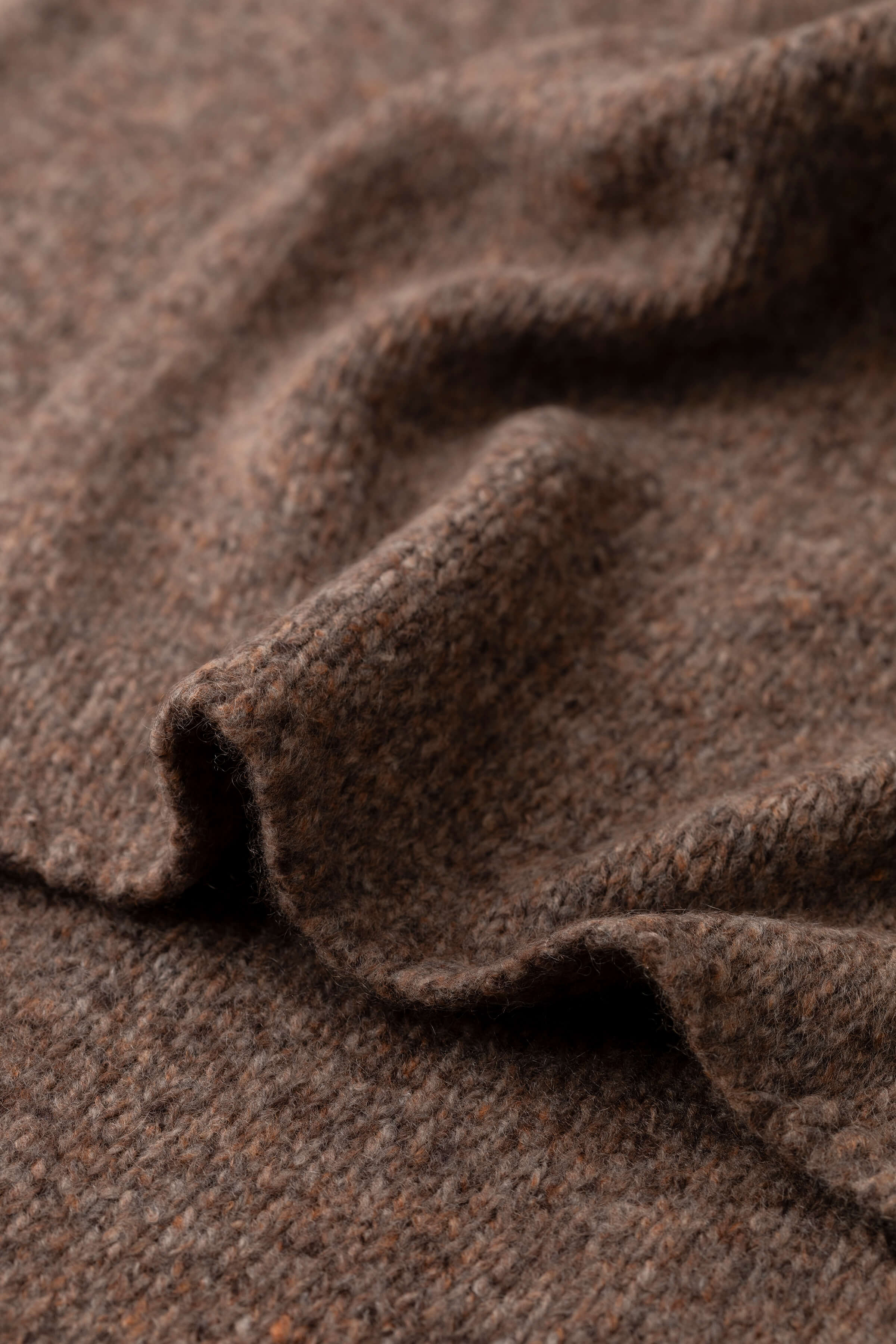 Cashmere Bouclé Brown Scarf - Image 2