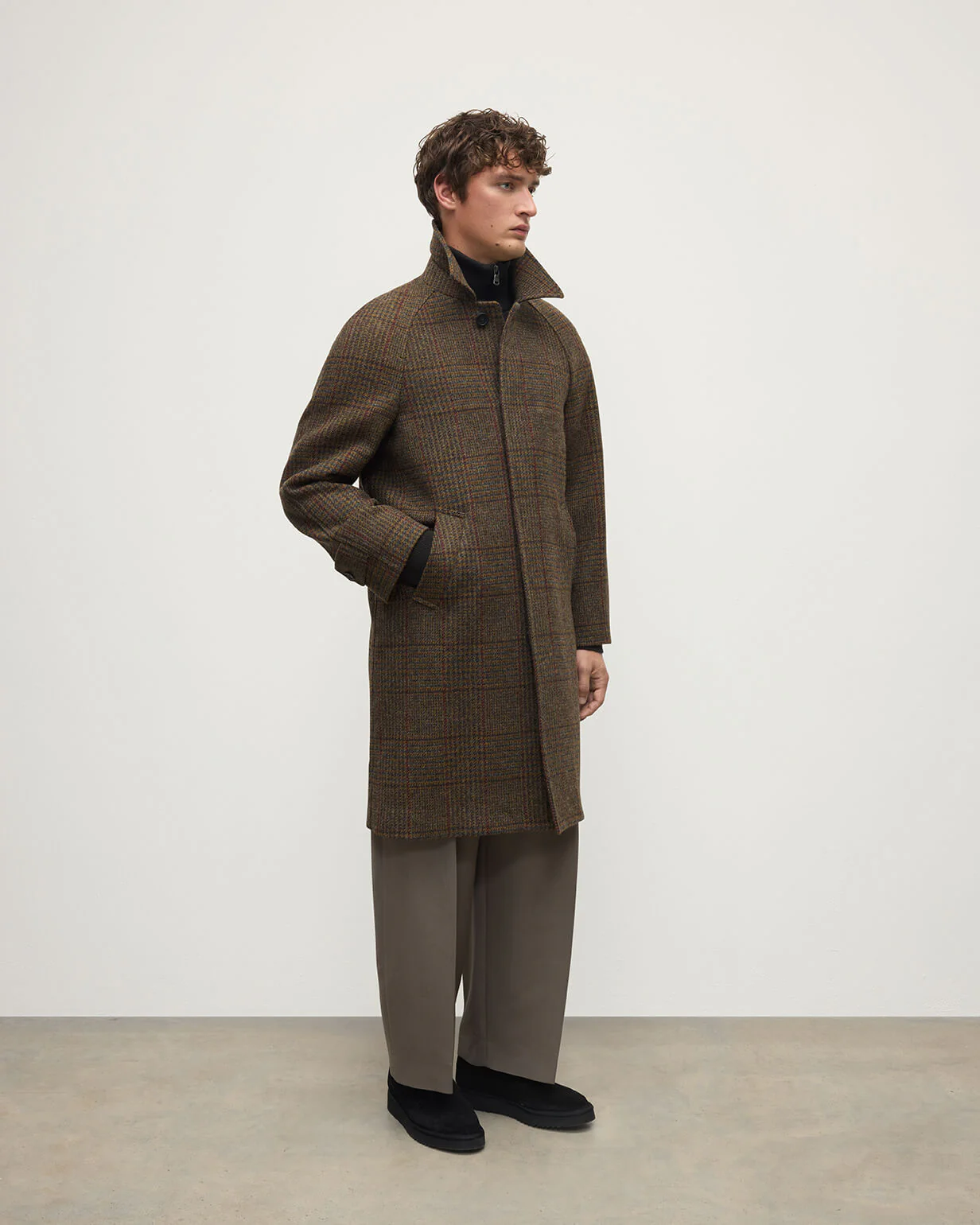 'The Balmacaan' Coat | Moorland Glen Urquhart Check - Image 3