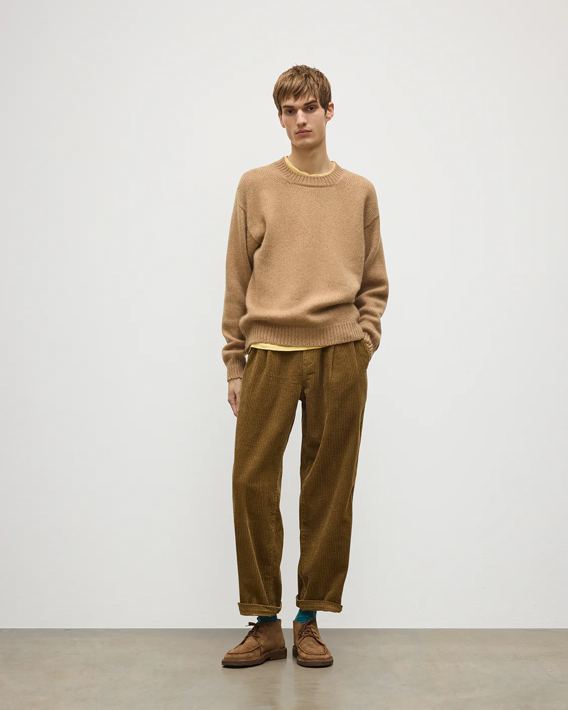 Murchison Camel Marble Cashmere & Cotton Jumper