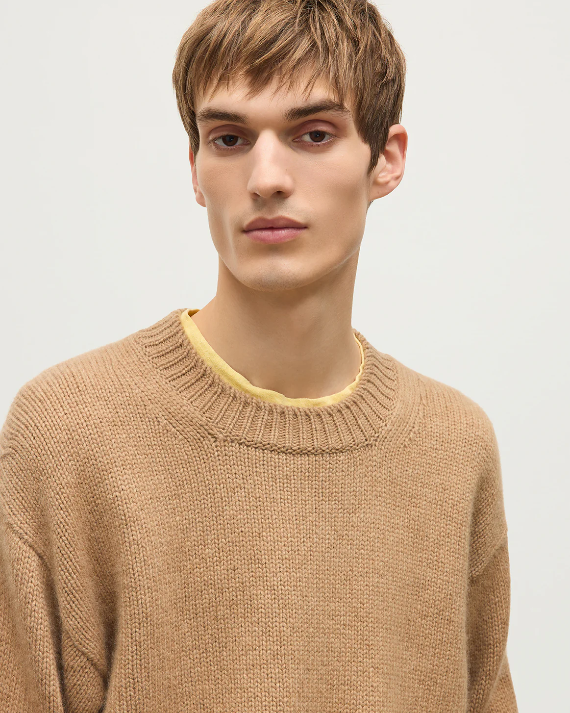 Murchison Camel Marble Cashmere & Cotton Jumper - Image 6