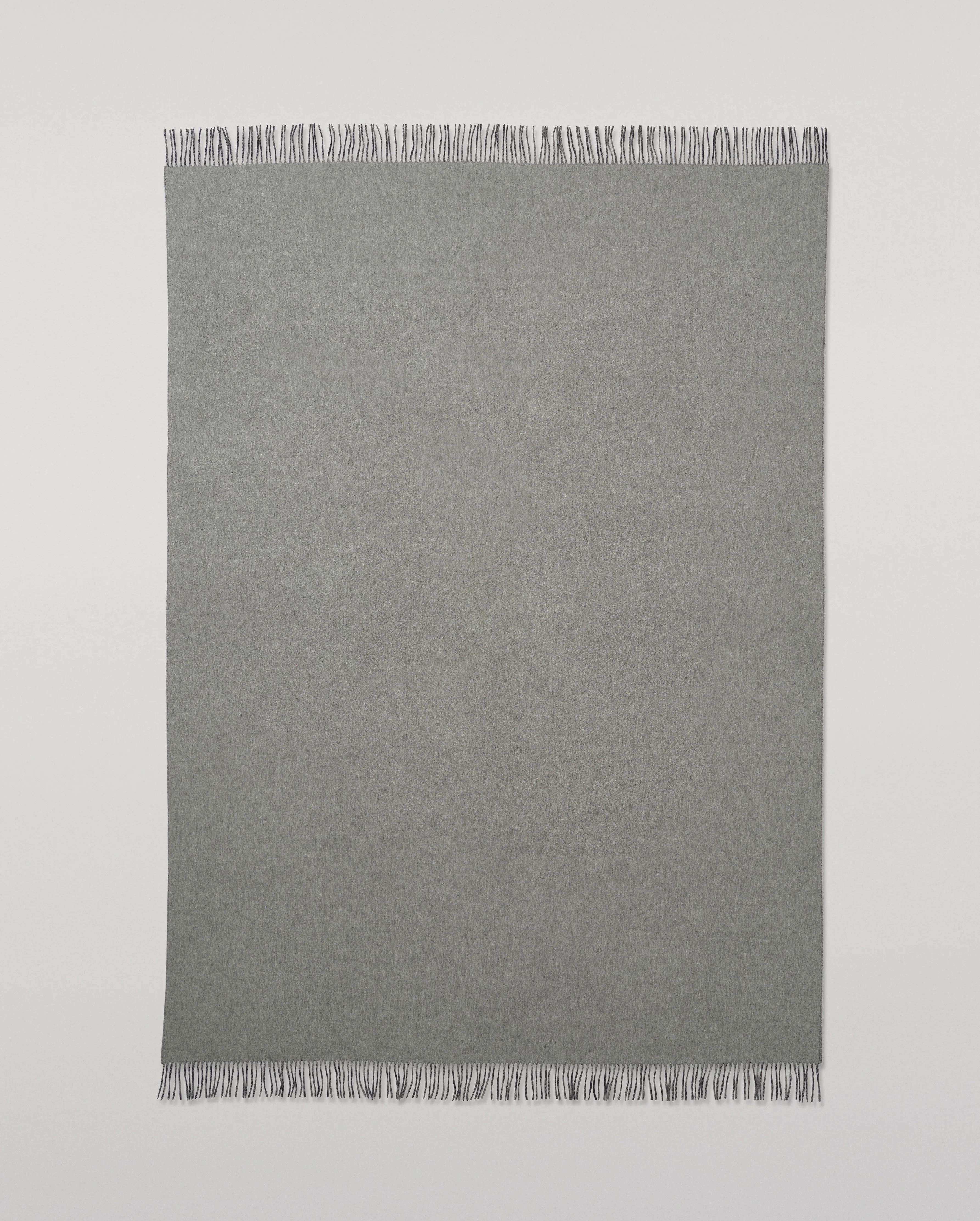 Reversible Navy & Light Grey Cashmere Throw - Image 3