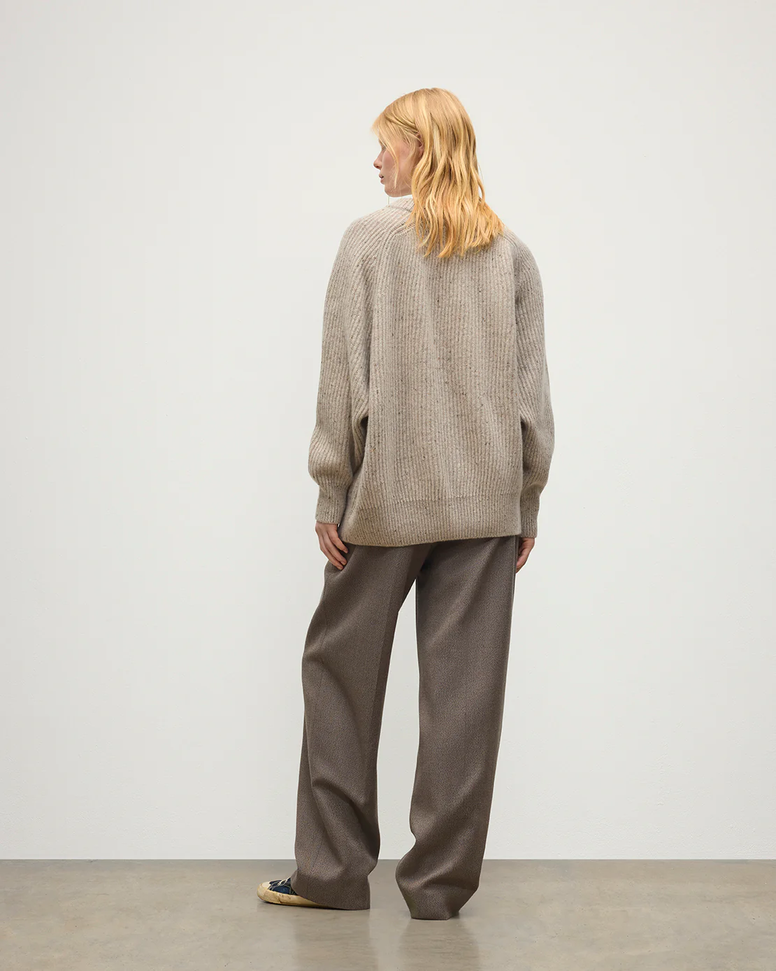 Norah Ribbed Natural Donegal Cashmere Jumper - Image 5