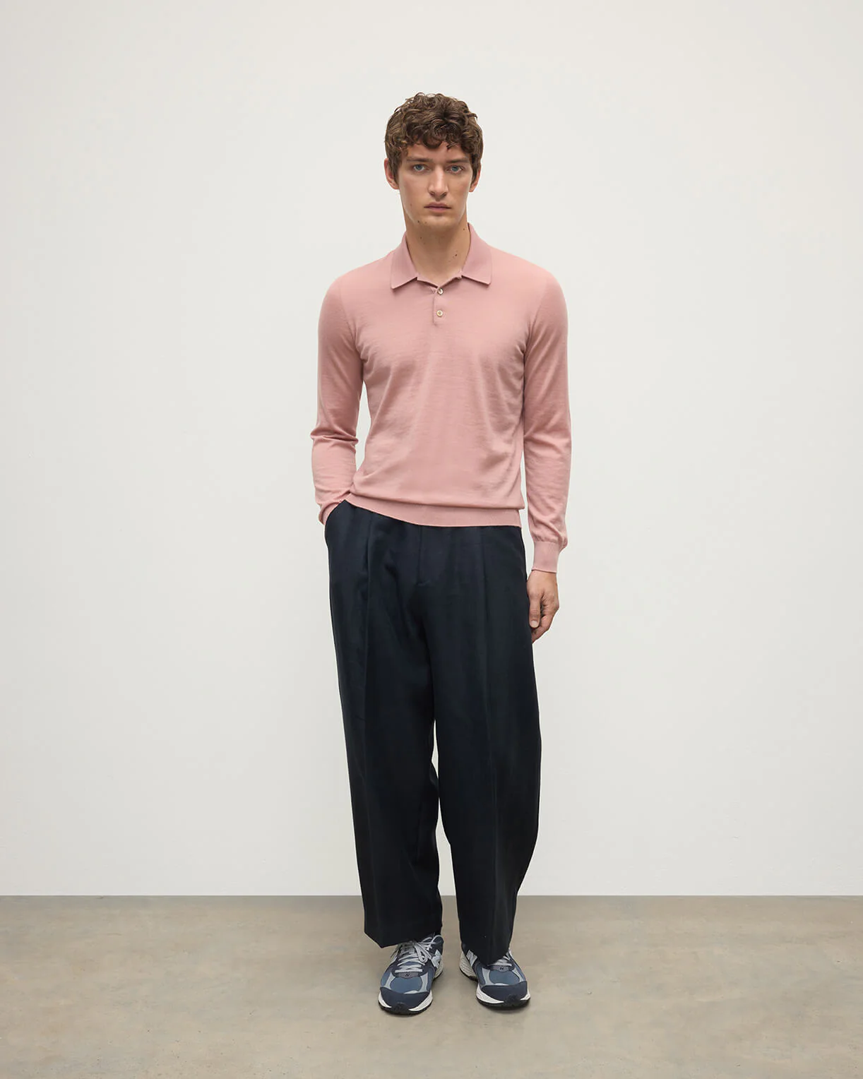 Pink Superfine Cashmere Polo Shirt