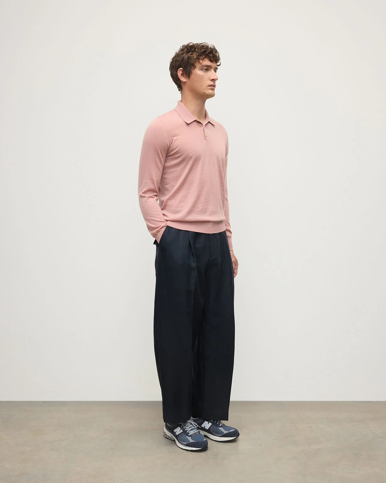 Pink Superfine Cashmere Polo Shirt - Image 3