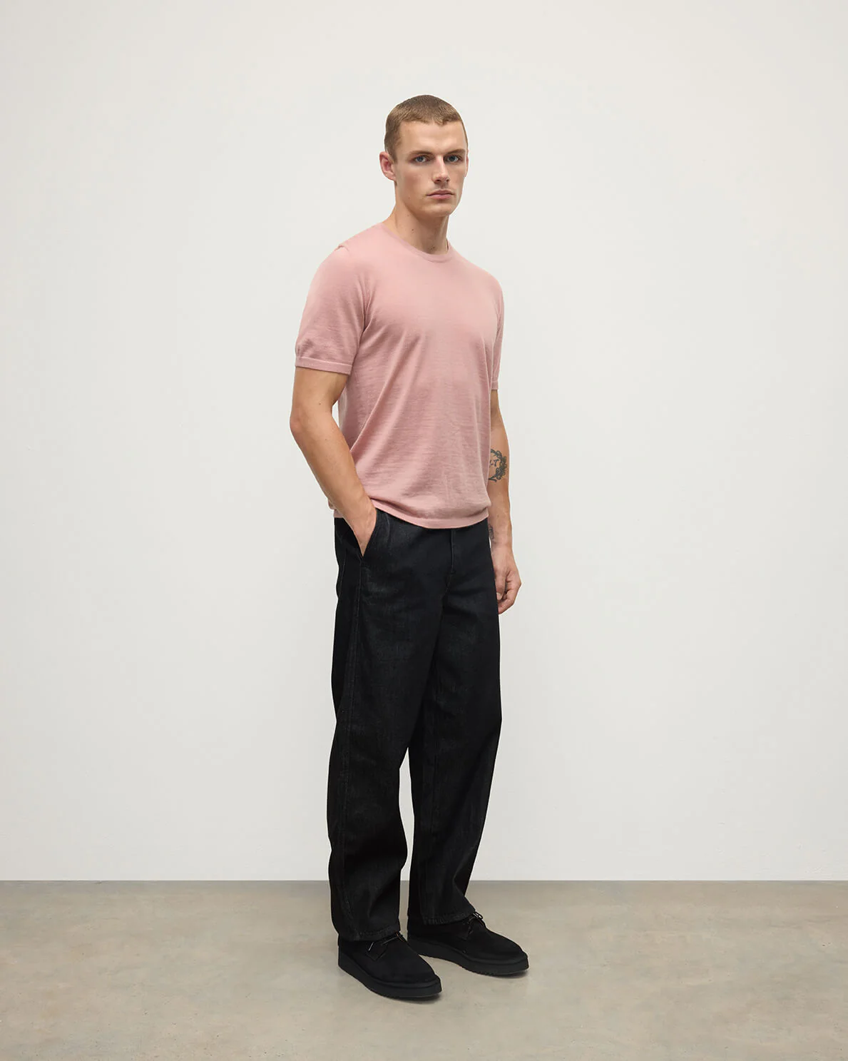 Pink Superfine Cashmere T-Shirt - Image 3