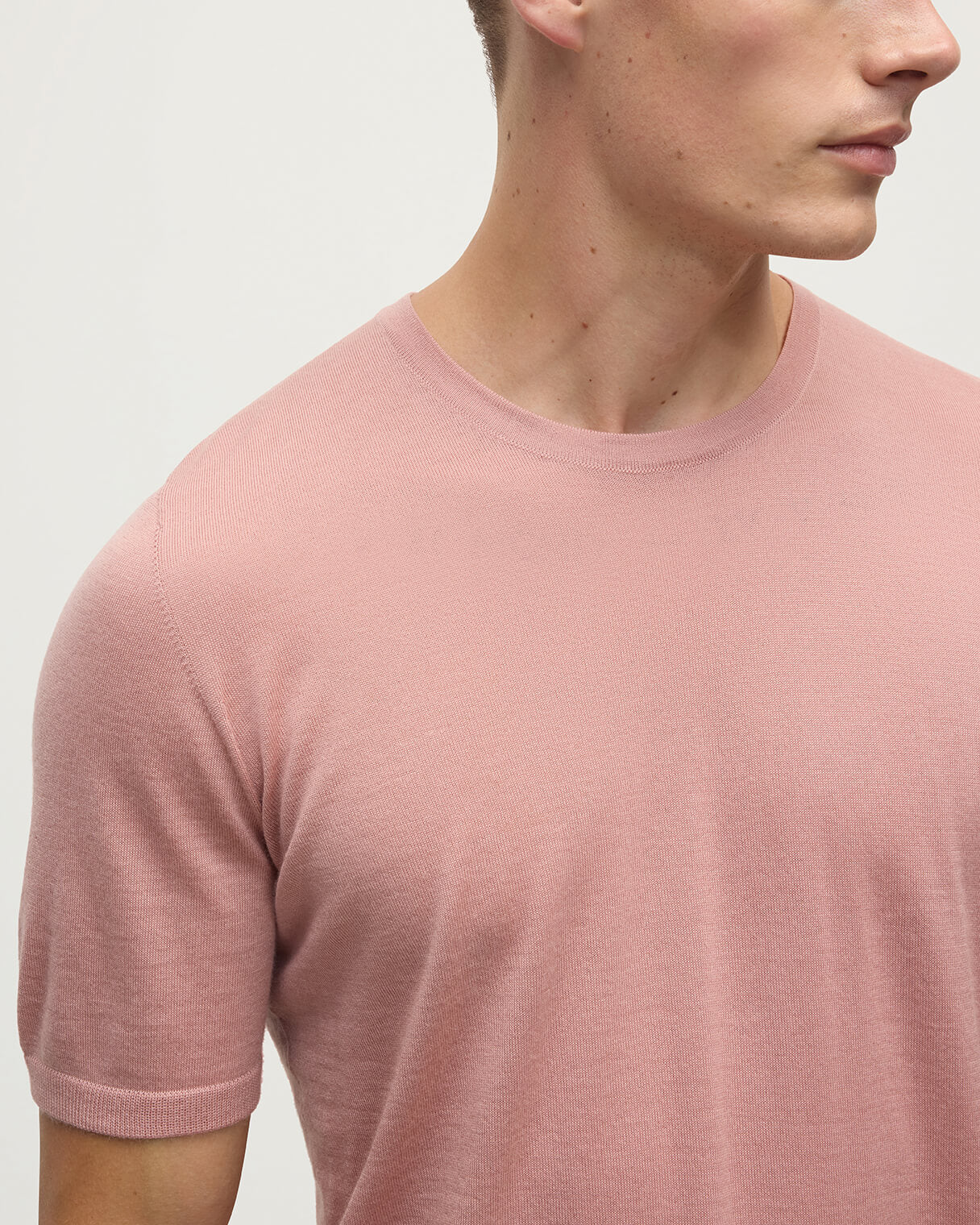 Pink Superfine Cashmere T-Shirt - Image 5
