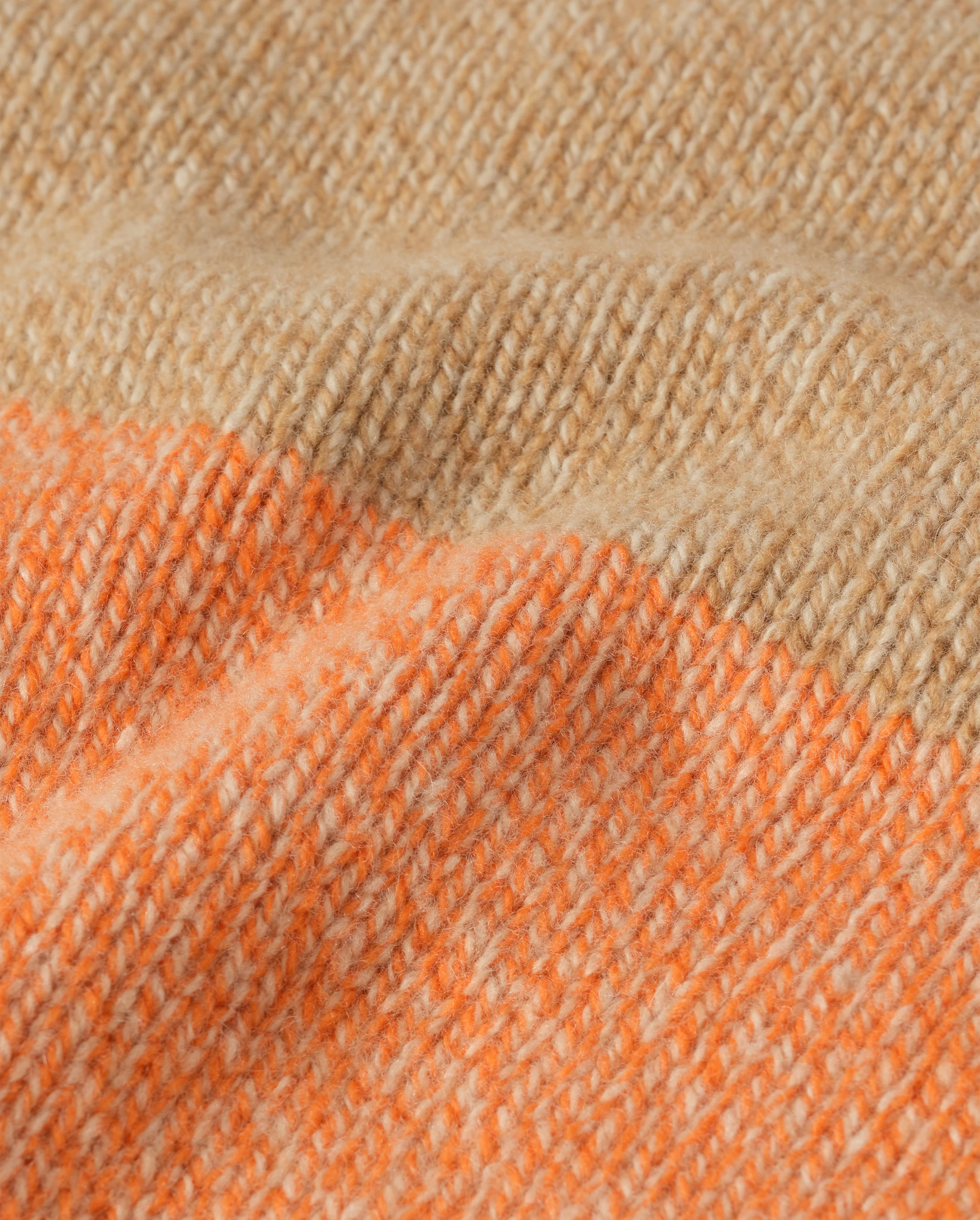 Ogilvie Colour Block Orange Lambswool Jumper - Image 7