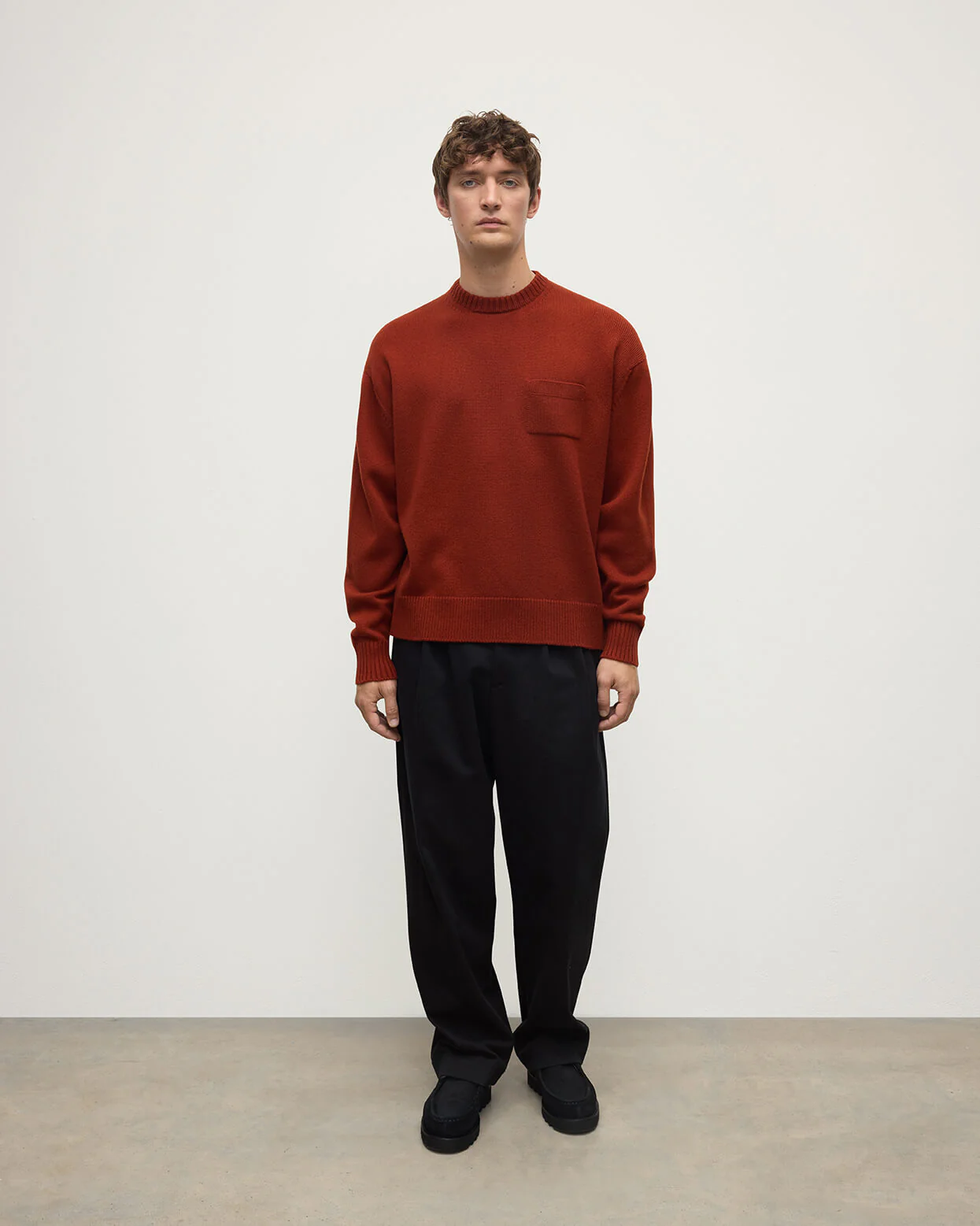 Oversized Dark Red Cashmere Jumper