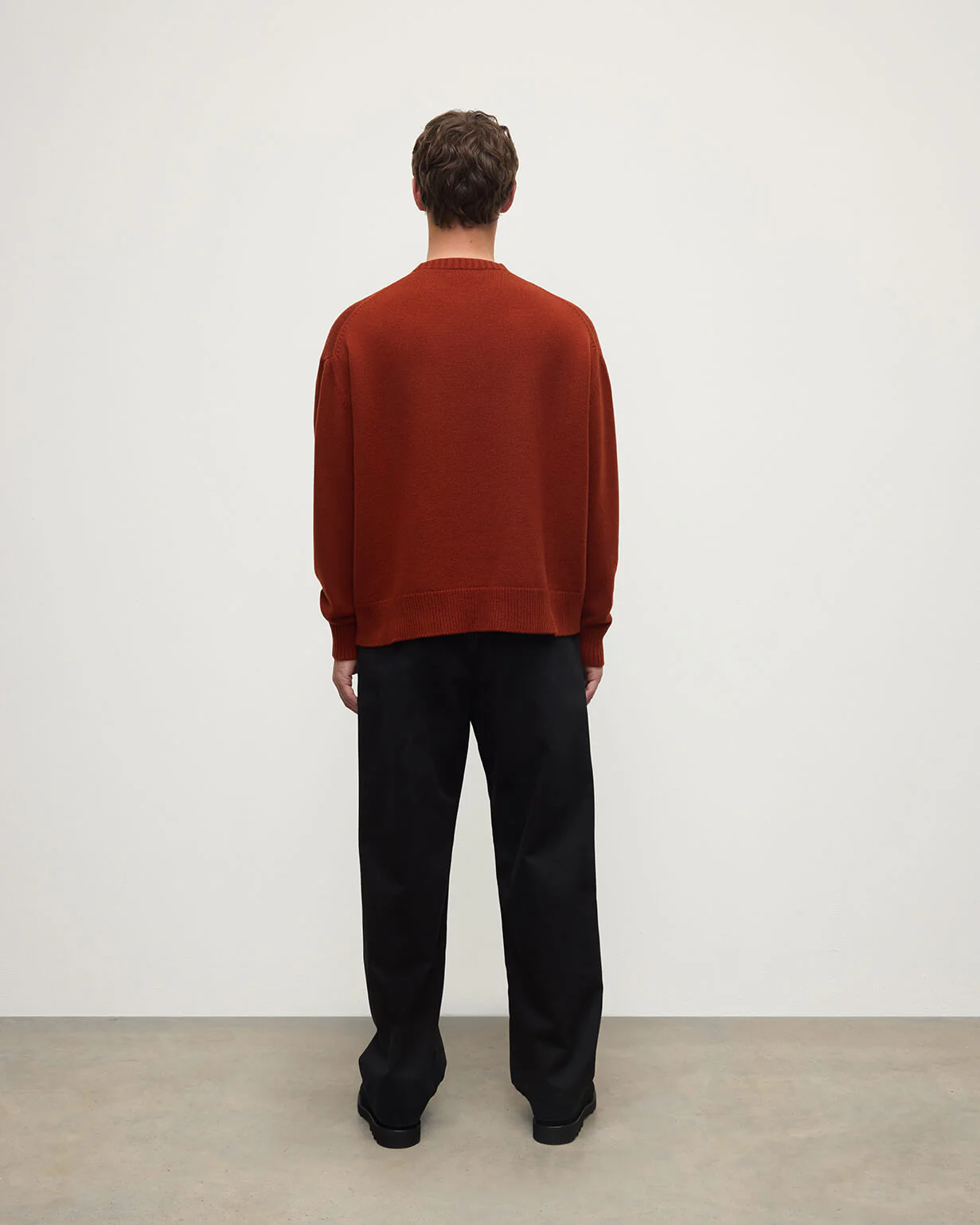Oversized Dark Red Cashmere Jumper - Image 4