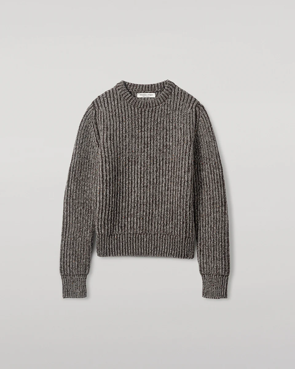 High Neck Donegal Cashmere Brown Jumper - Image 2