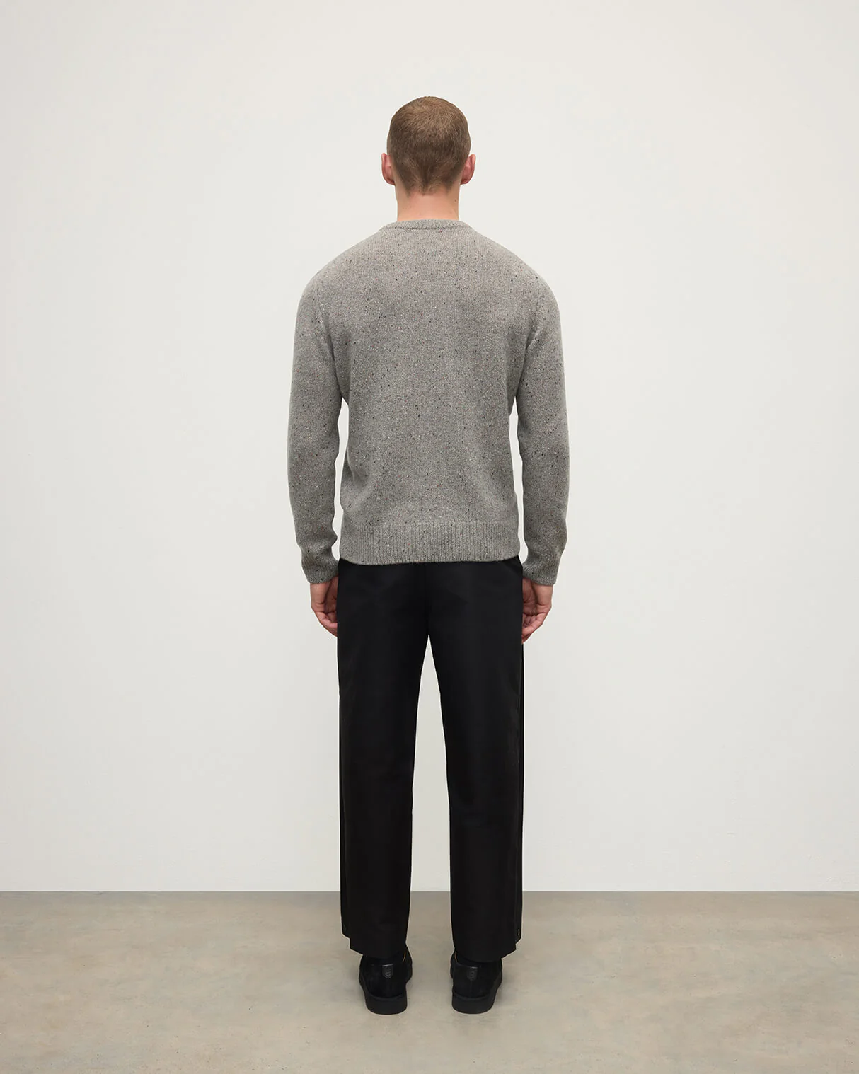 Grey Donegal Cashmere Marl Jumper - Image 4