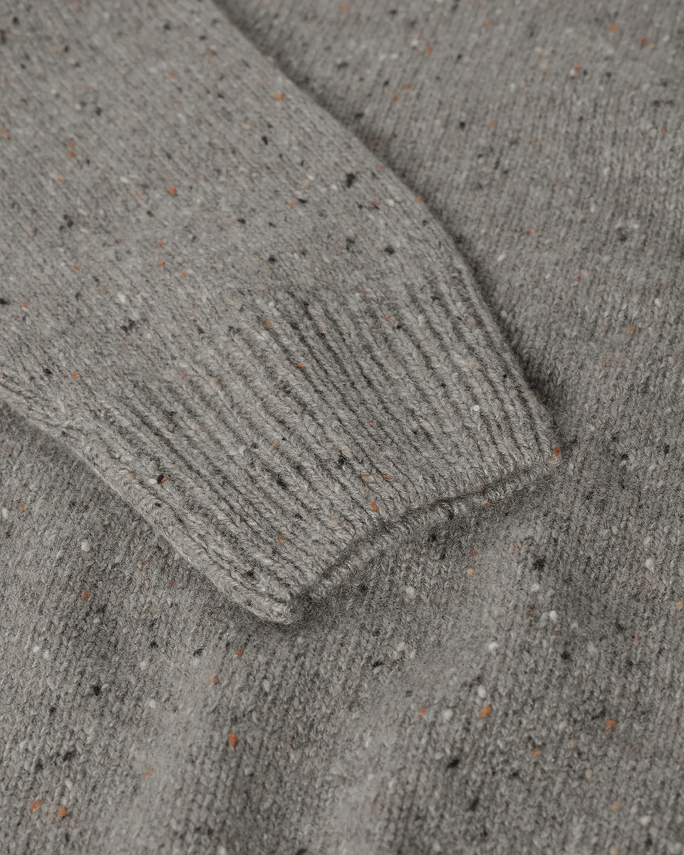 Grey Donegal Cashmere Marl Jumper - Image 6