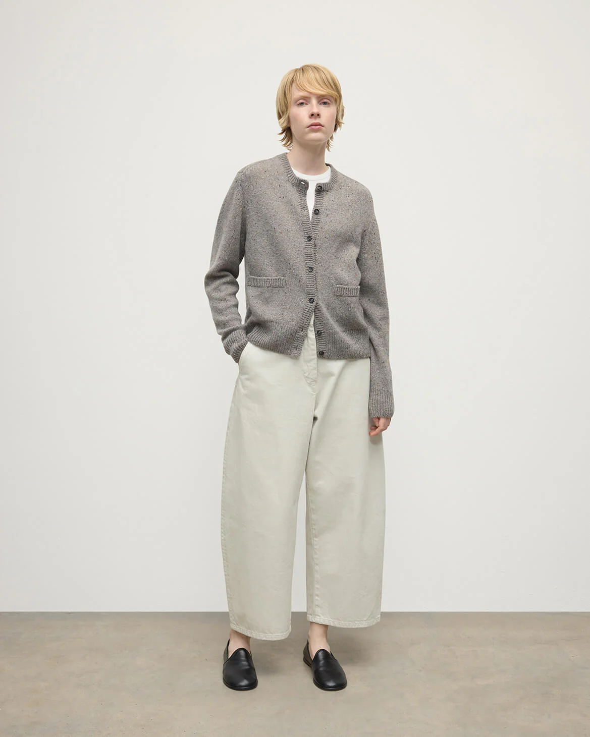 Donegal Cashmere Grey Cardigan