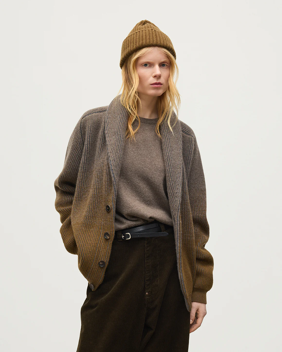 Pioneer Green Shawl Collar Cashmere Cardigan - Image 5
