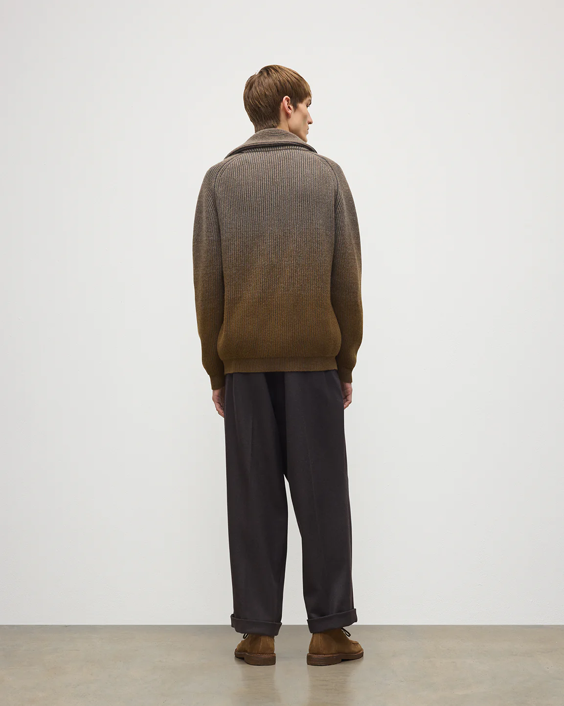 Pioneer Green Shawl Collar Cashmere Cardigan - Image 4