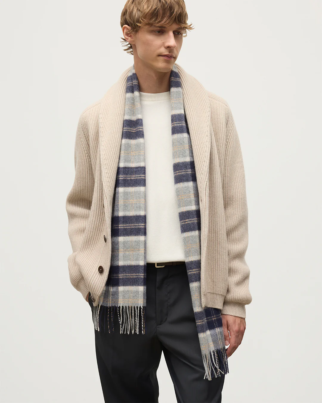 Pioneer Natural Shawl Collar Cashmere Cardigan - Image 7