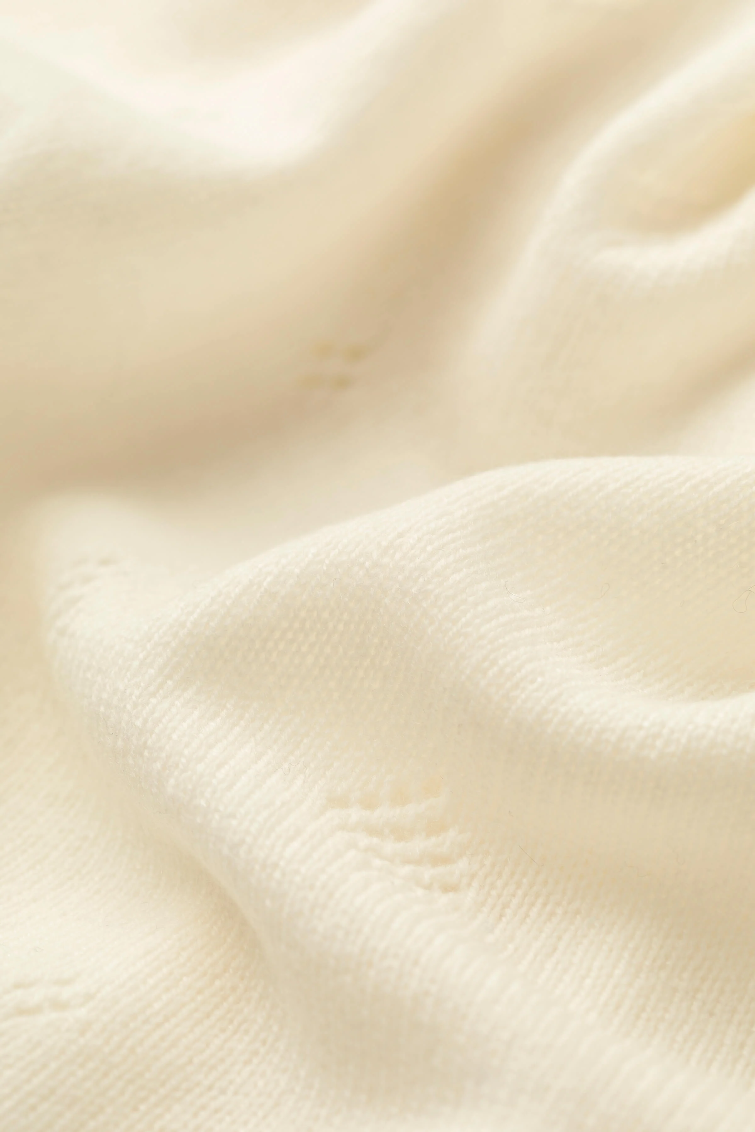 Pointelle White Cashmere Baby Blanket - Image 4