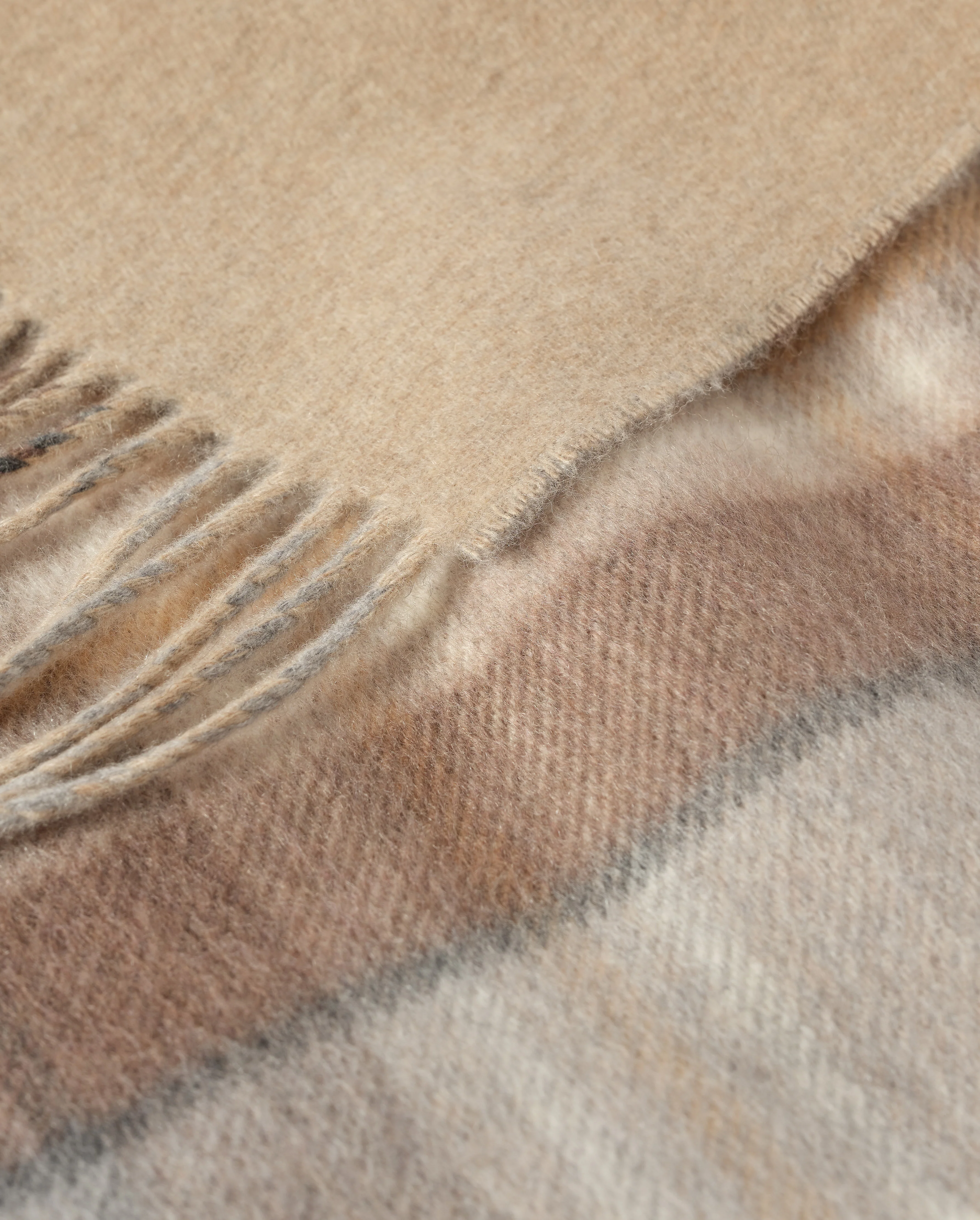 Recycled Cashmere Throw in Natural MacKellar - Image 5