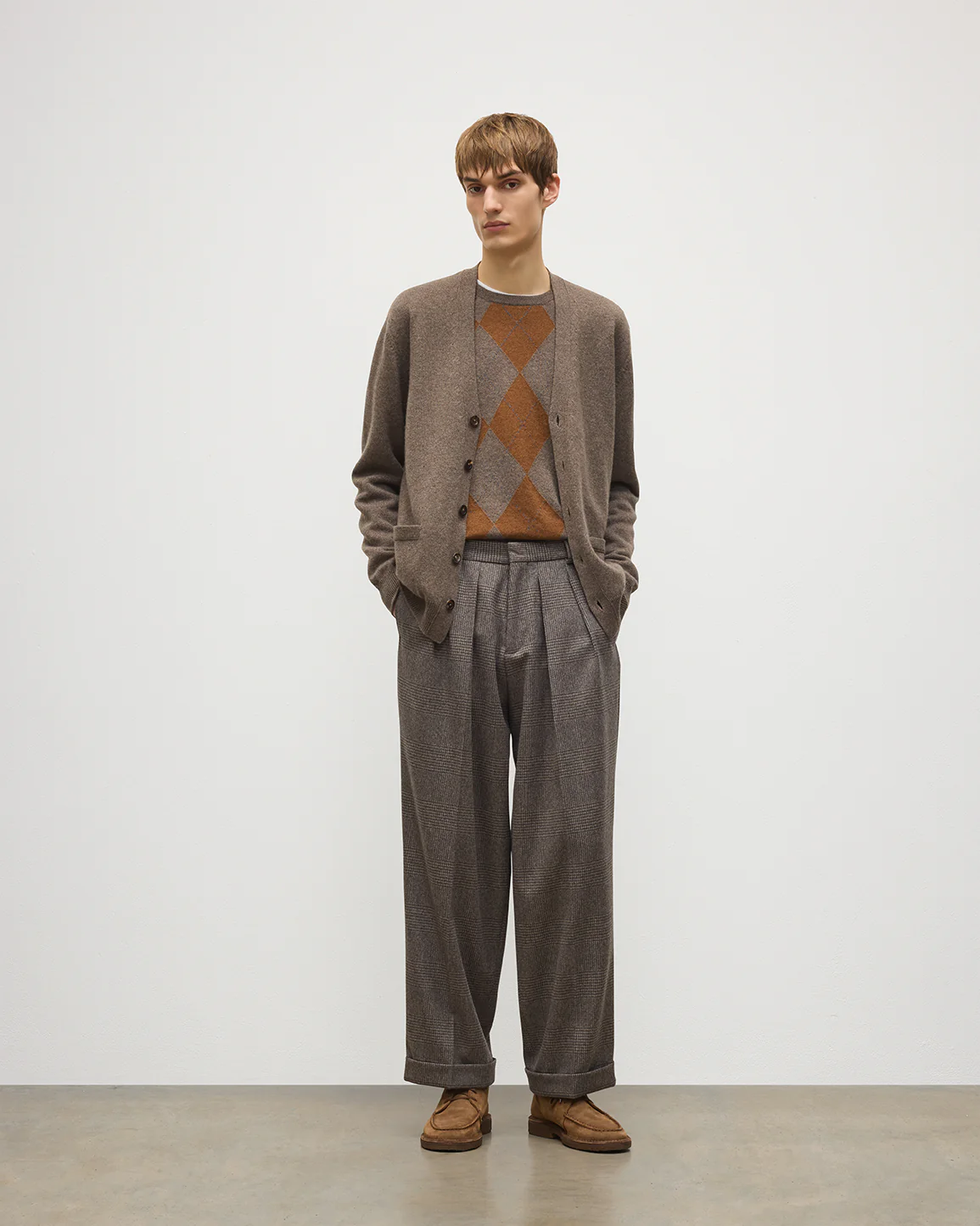 Redpath Brown Cashmere Cardigan