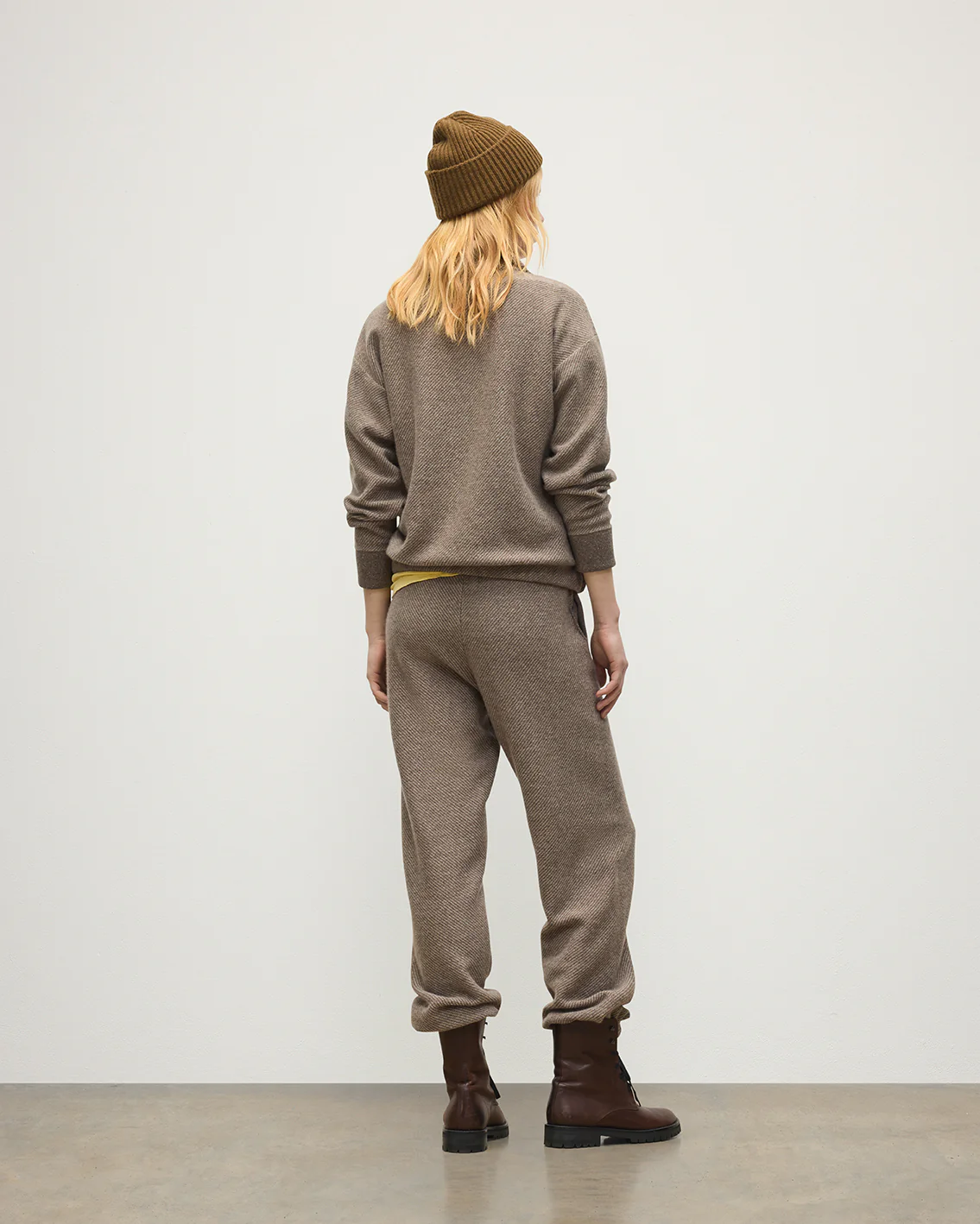 Reel Brown Cashmere Half Zip Jumper - Image 4