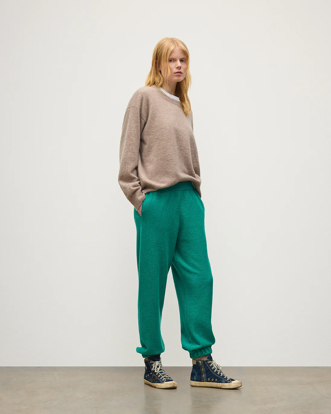 Reel Green Cashmere Trousers - Image 3