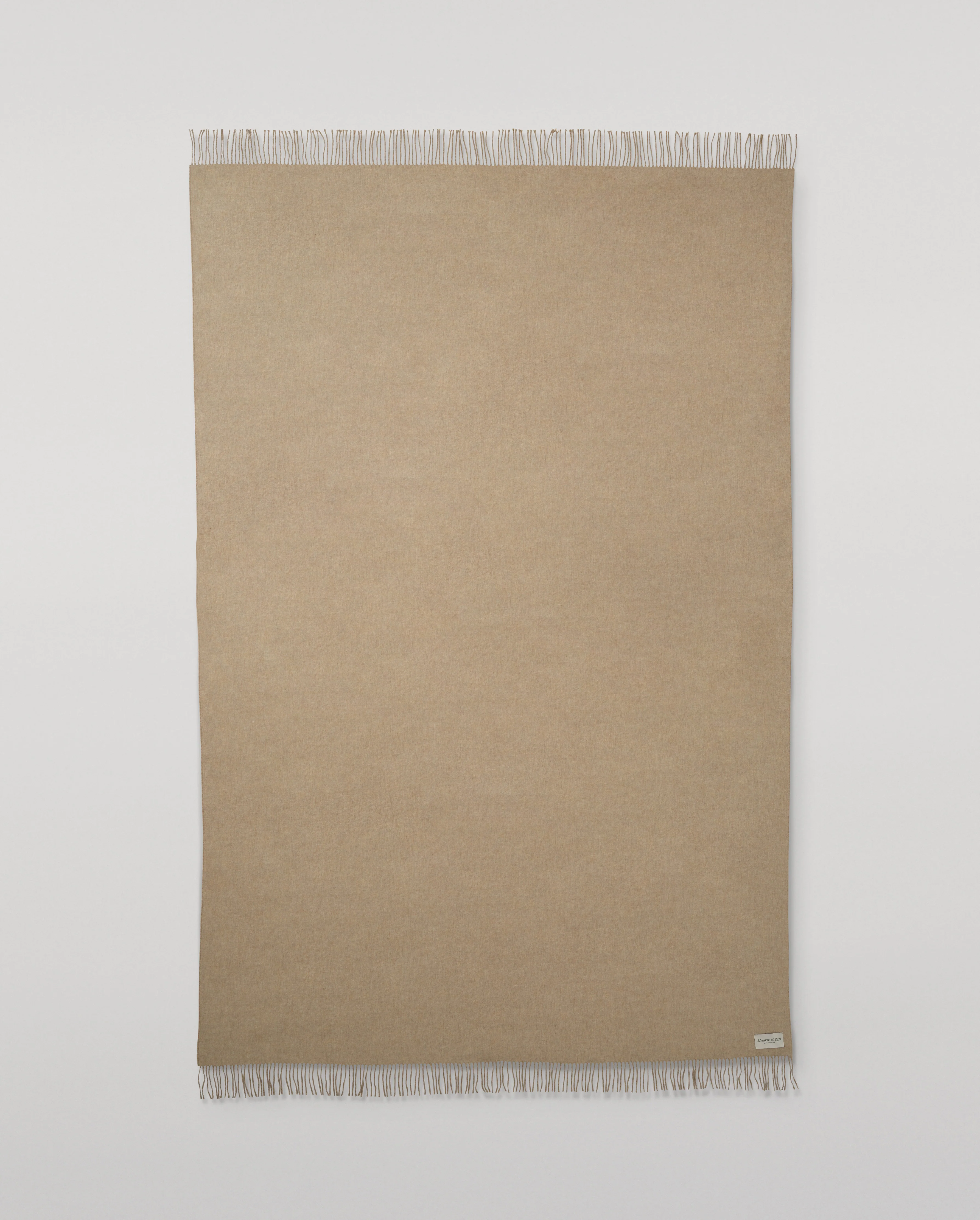 Reversible Brown & Natural Cashmere Bed Throw - Image 3