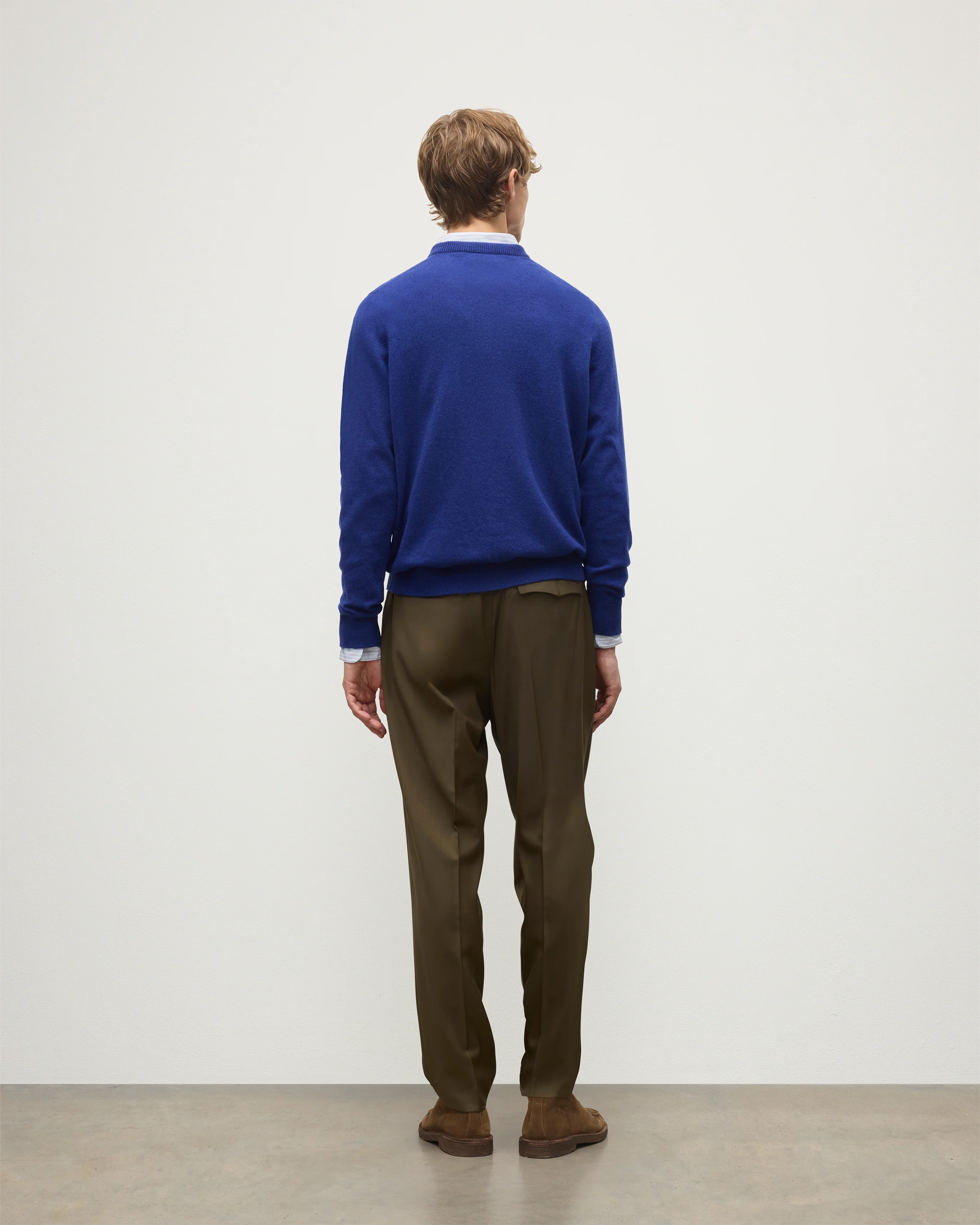 Rory Blue Classic Cashmere Crew Jumper - Image 4