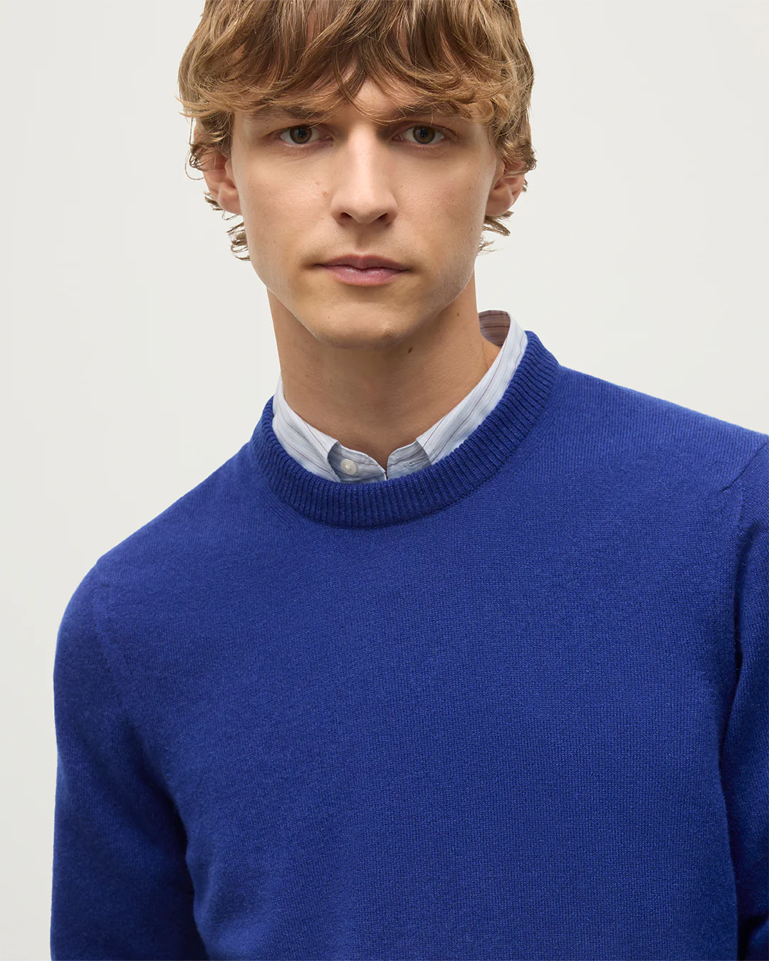 Rory Blue Classic Cashmere Crew Jumper - Image 6