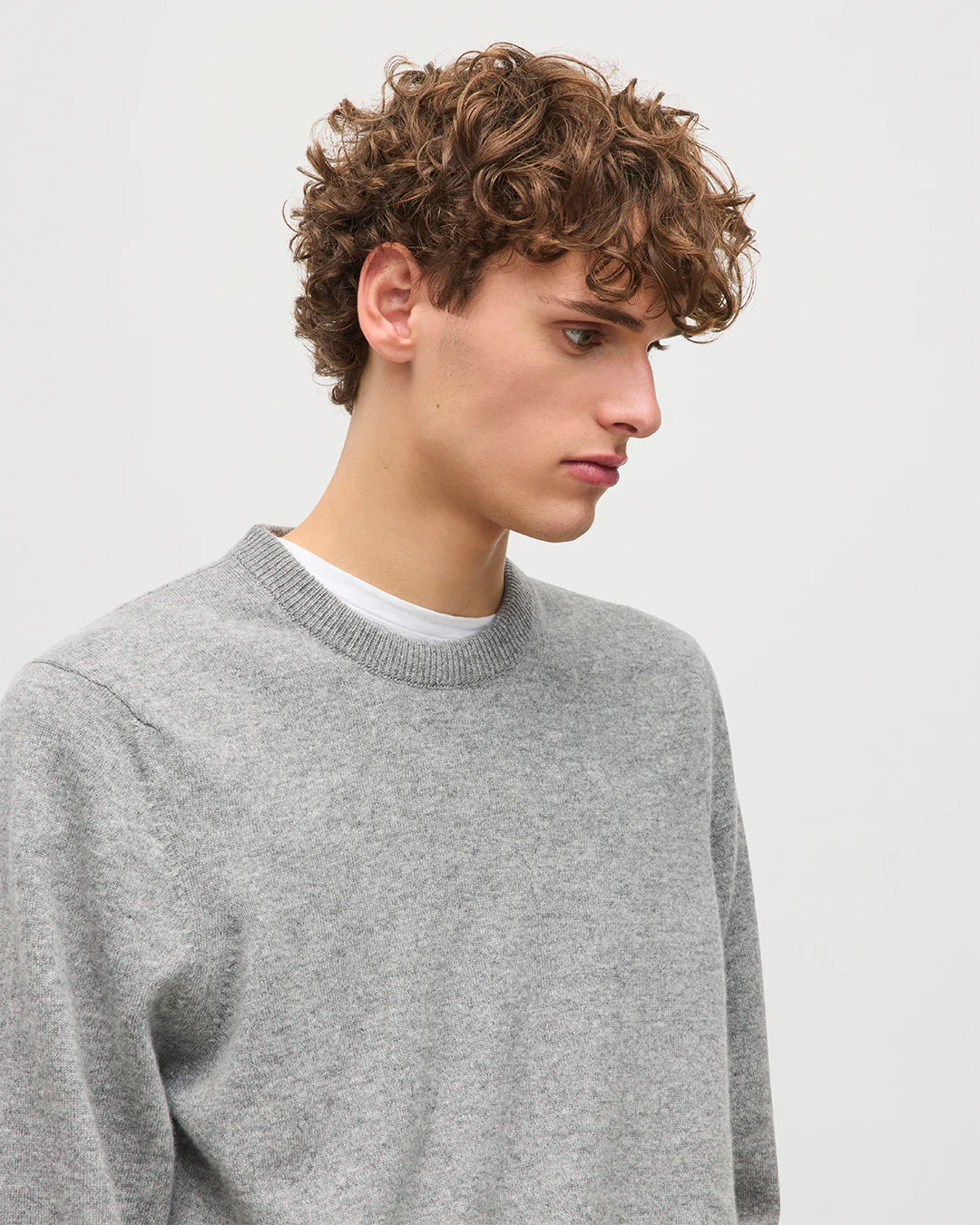 Rory Grey Classic Cashmere Crew Jumper - Image 6
