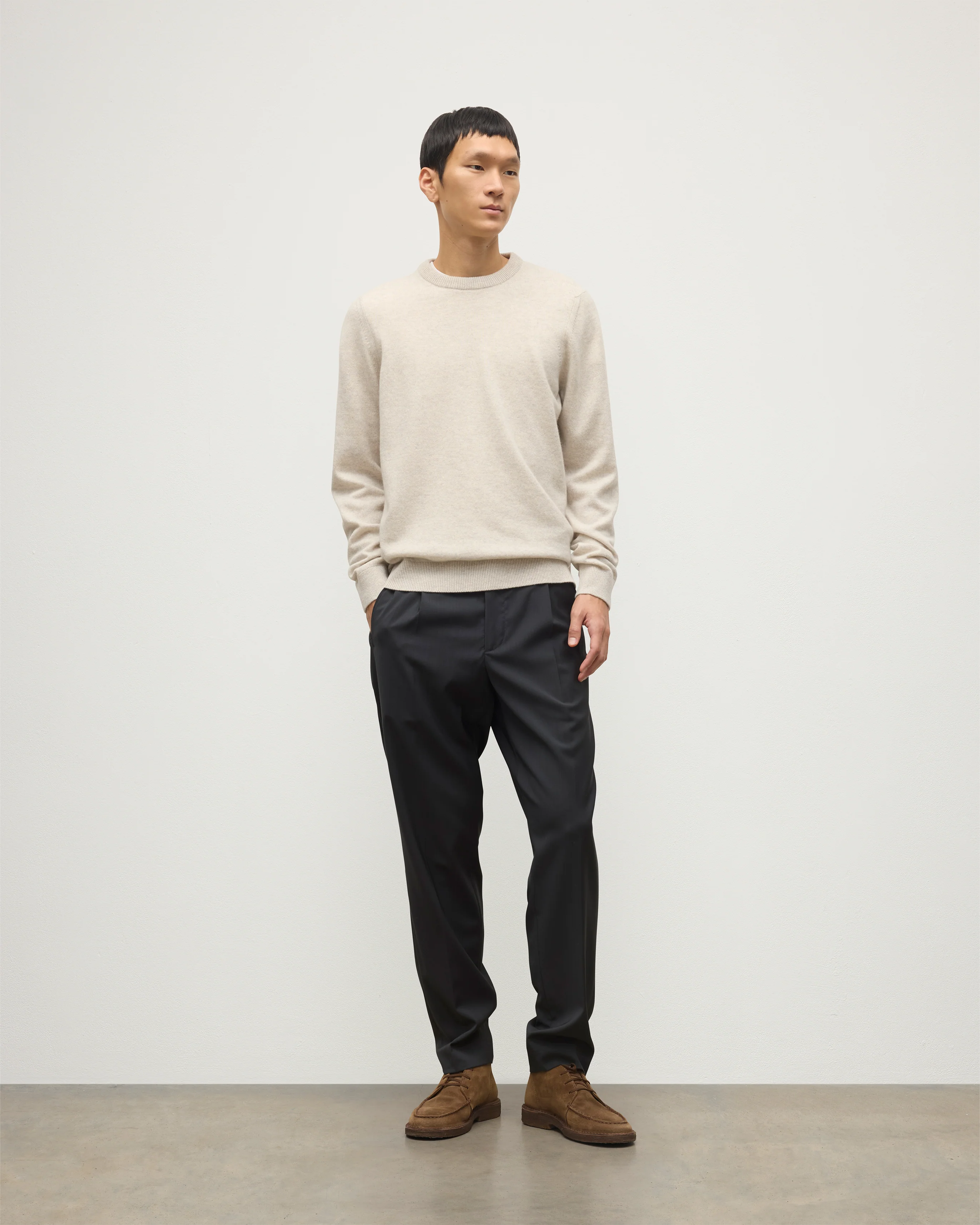 Rory Natural Classic Cashmere Crew Jumper