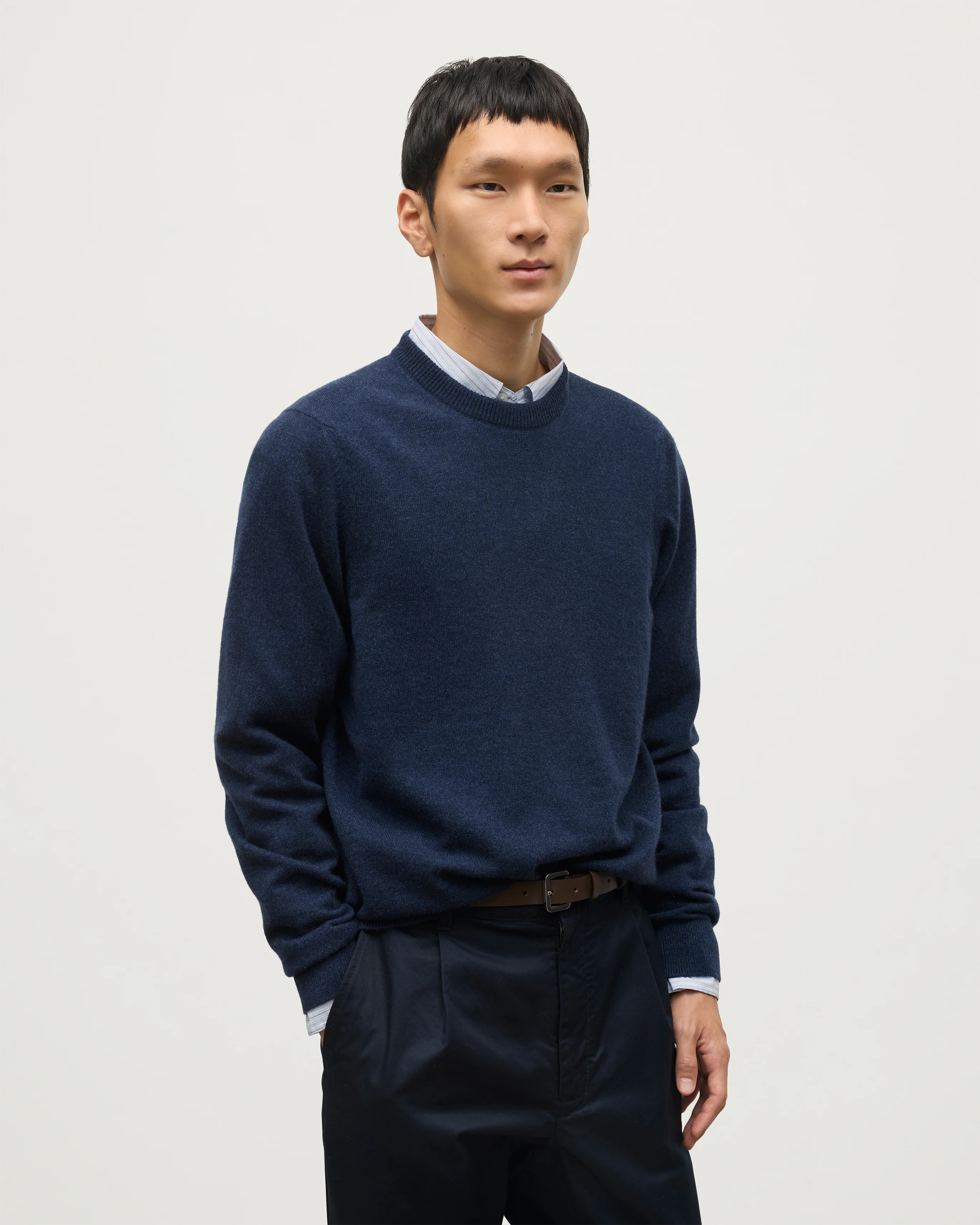 Rory Navy Classic Cashmere Crew Jumper - Image 5