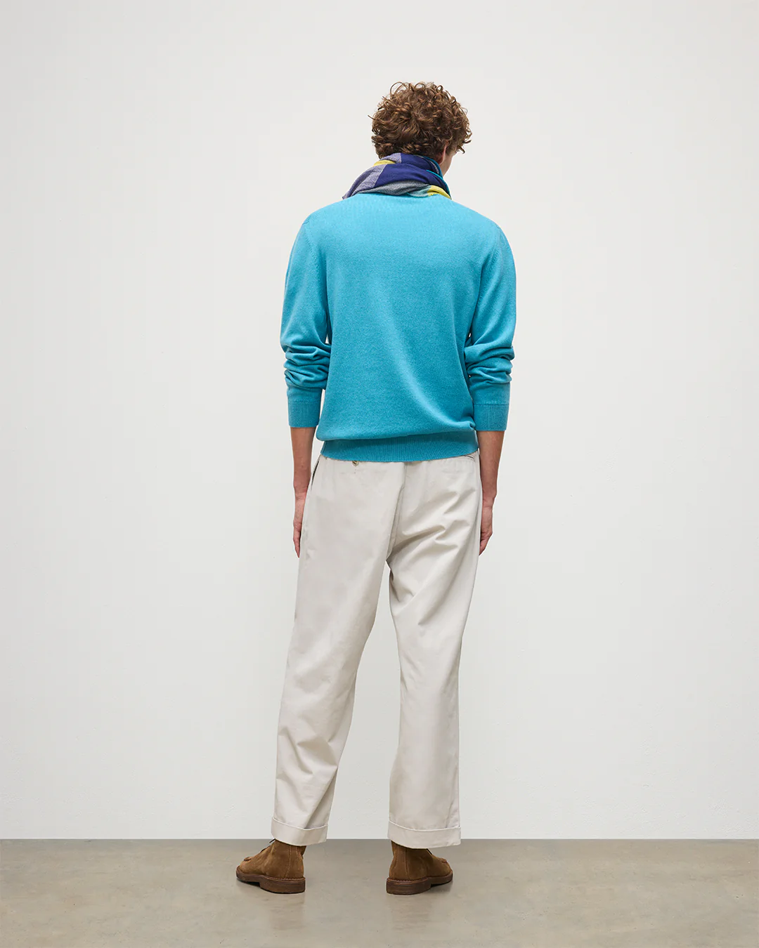 Rory Bright Blue Classic Cashmere Crew Jumper - Image 4