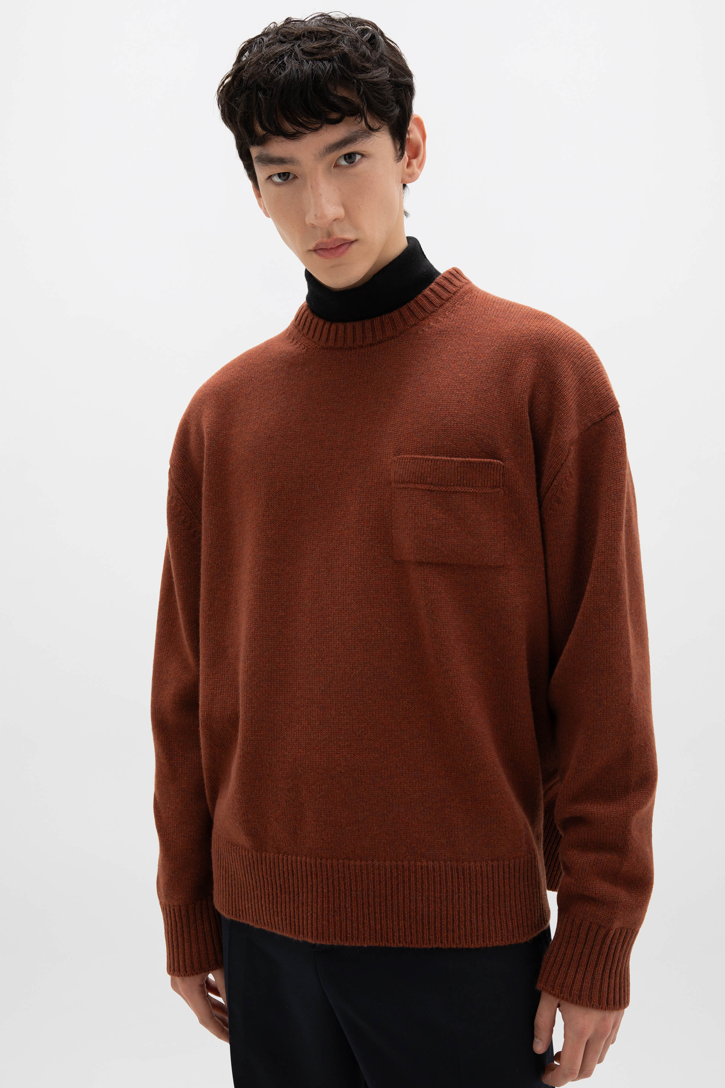 Oversized Red Cashmere Jumper - Image 2