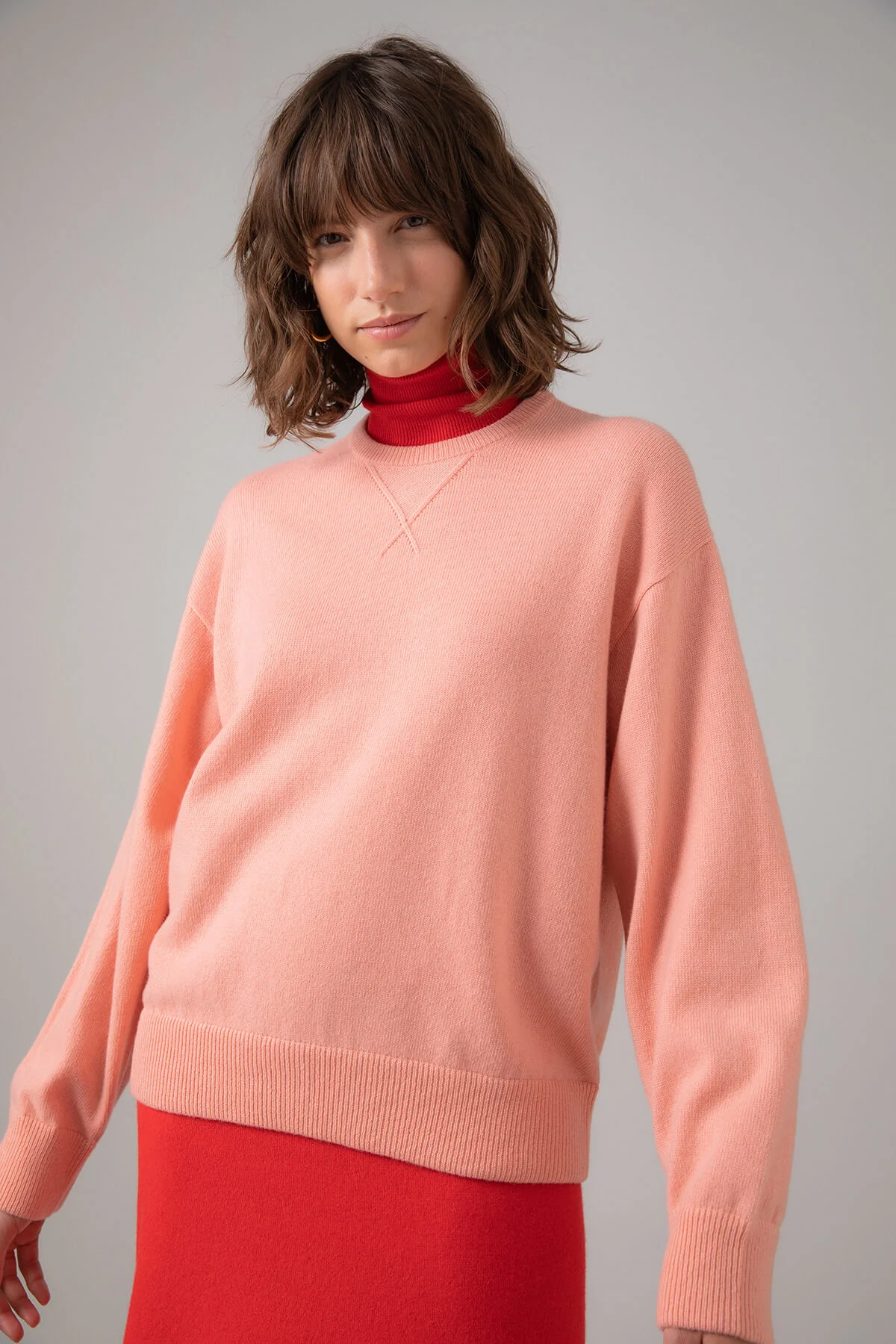 Girlfriend Pink Cashmere Jumper - Image 2