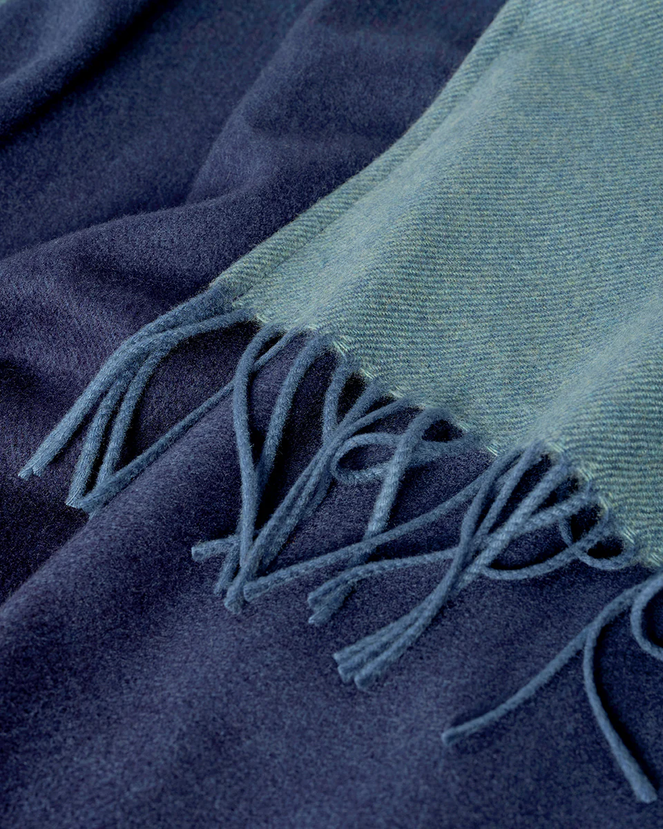 Blue Ombré Cashmere Cape - Image 6