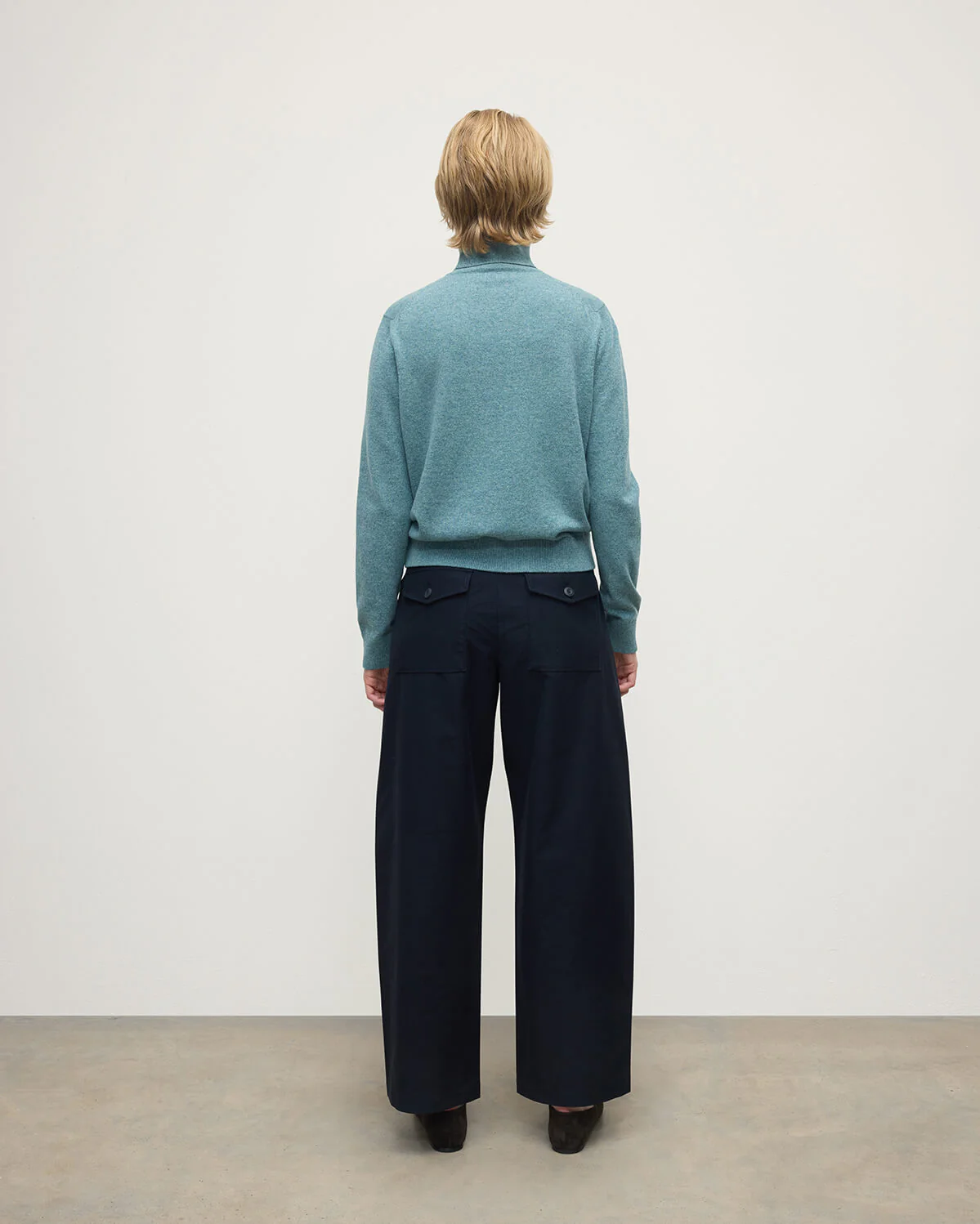 Cashmere Green Roll Neck Jumper - Image 3