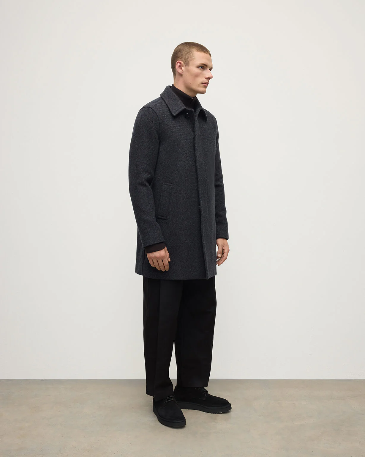 Wool Grey Car Coat - Image 3