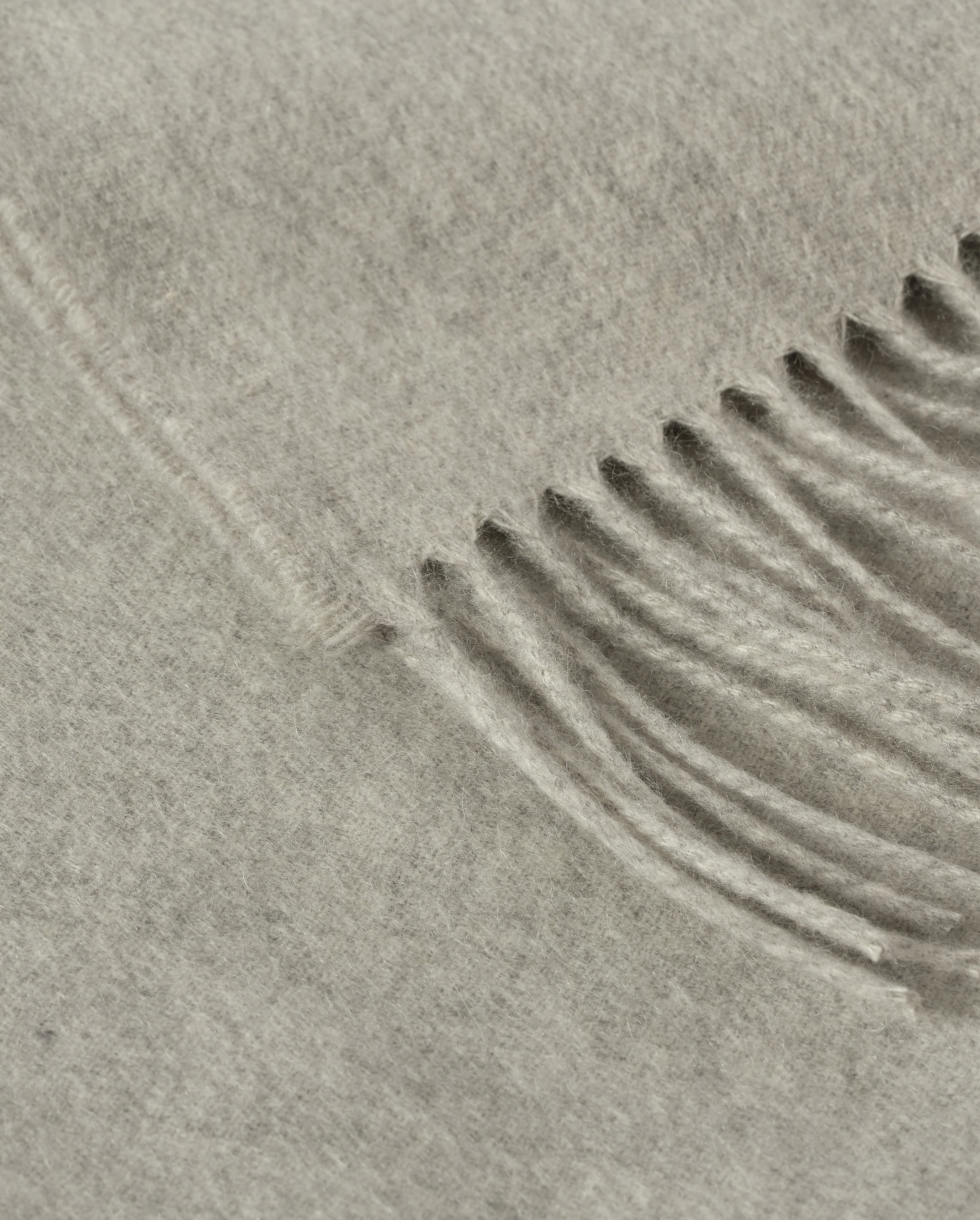 Plain Light Grey Cashmere Throw - Image 3