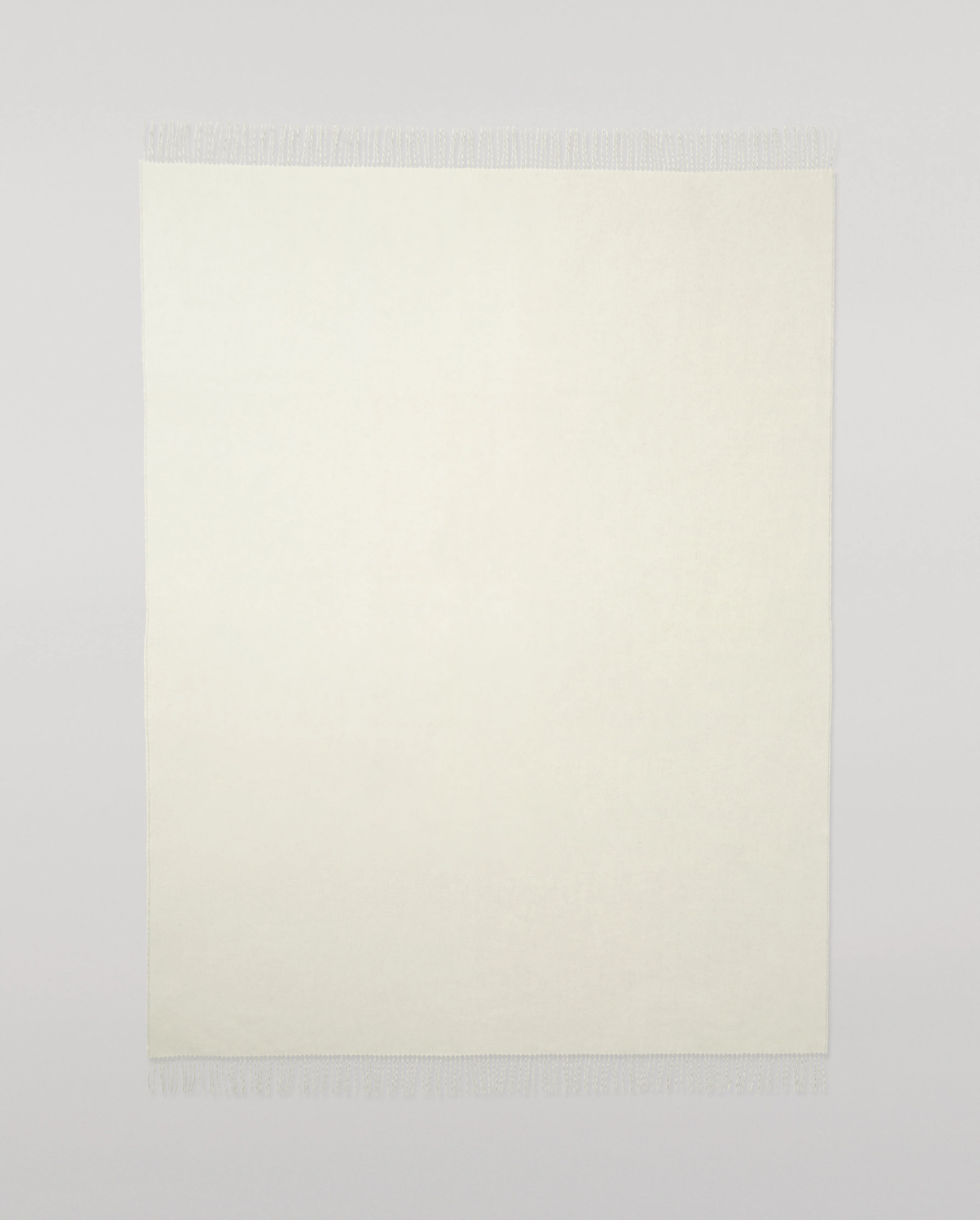Reversible Light Grey & White Cashmere Throw - Image 3