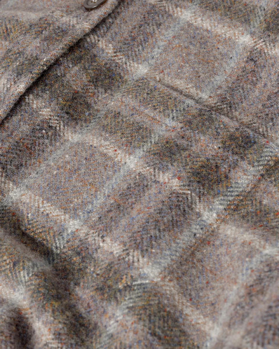 Slate Tweed Check Oversized Shirt - Image 6