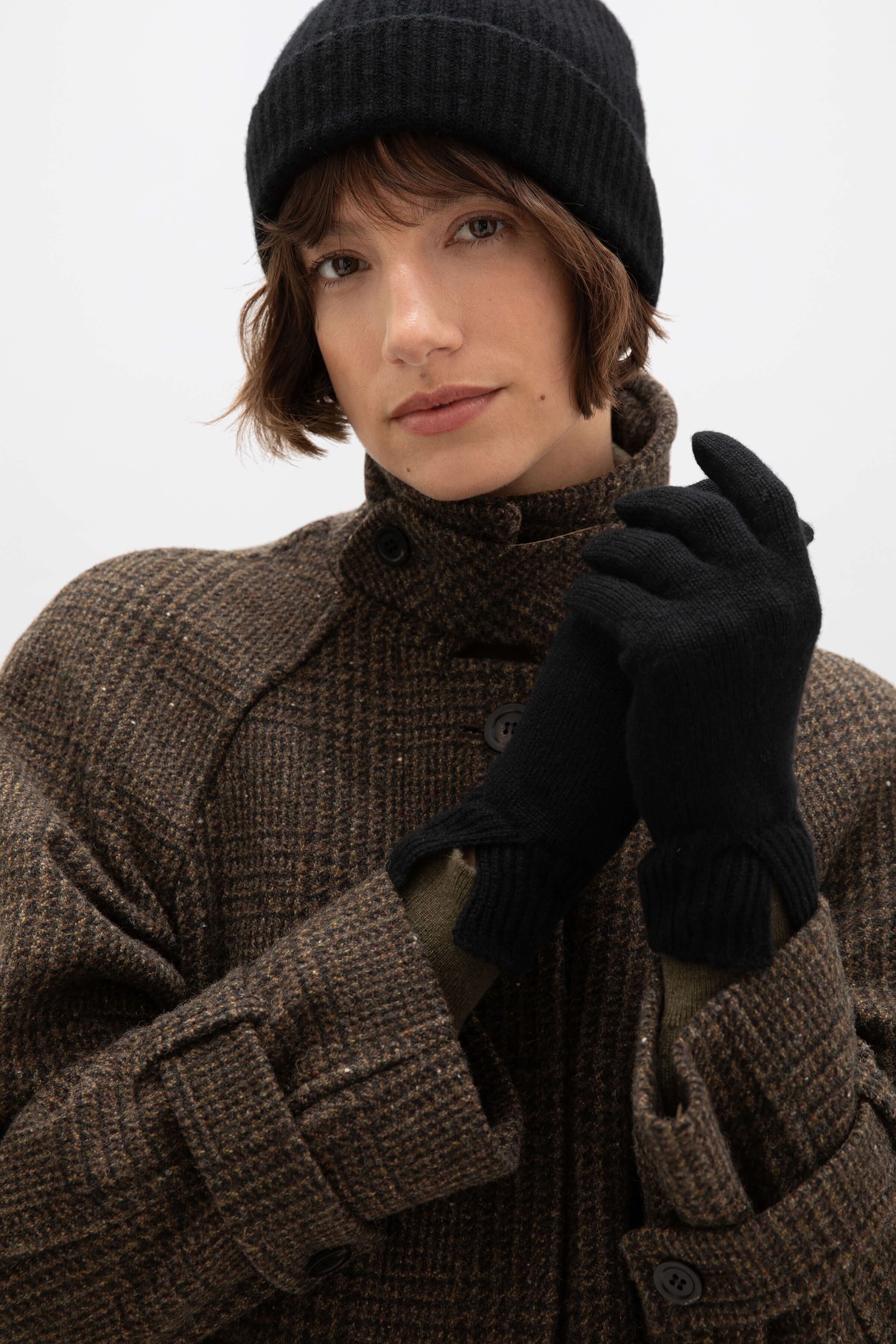 Women's Split Cuff Cashmere Gloves - Image 2