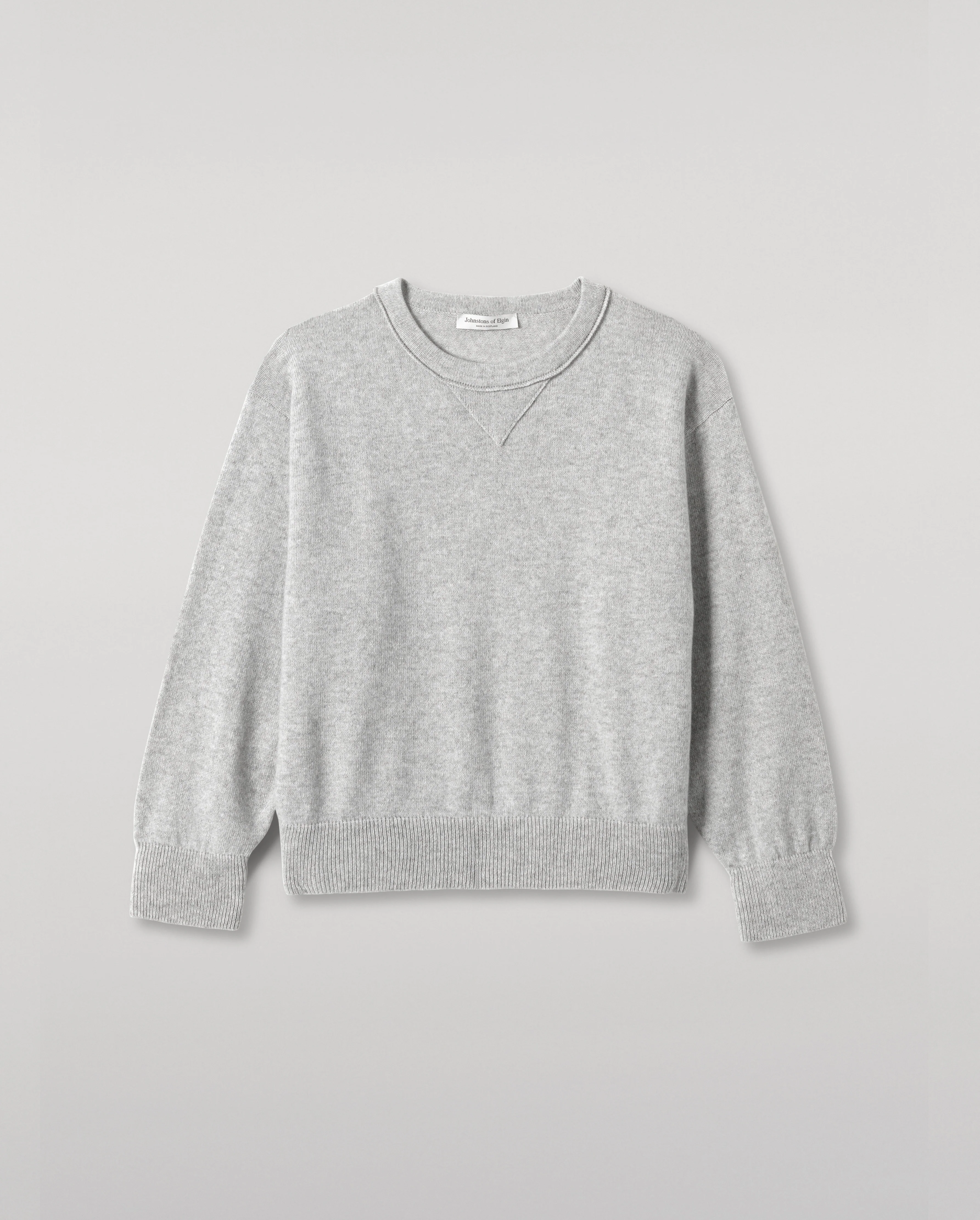 Stella Pale Grey Cashmere Sweatshirt - Image 2