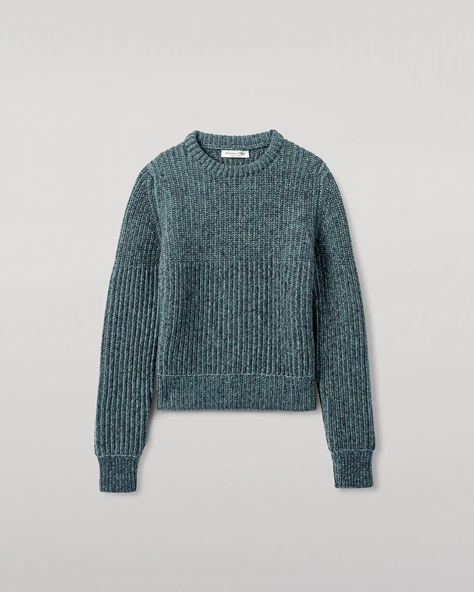 High Neck Donegal Cashmere Blue Jumper - Image 2