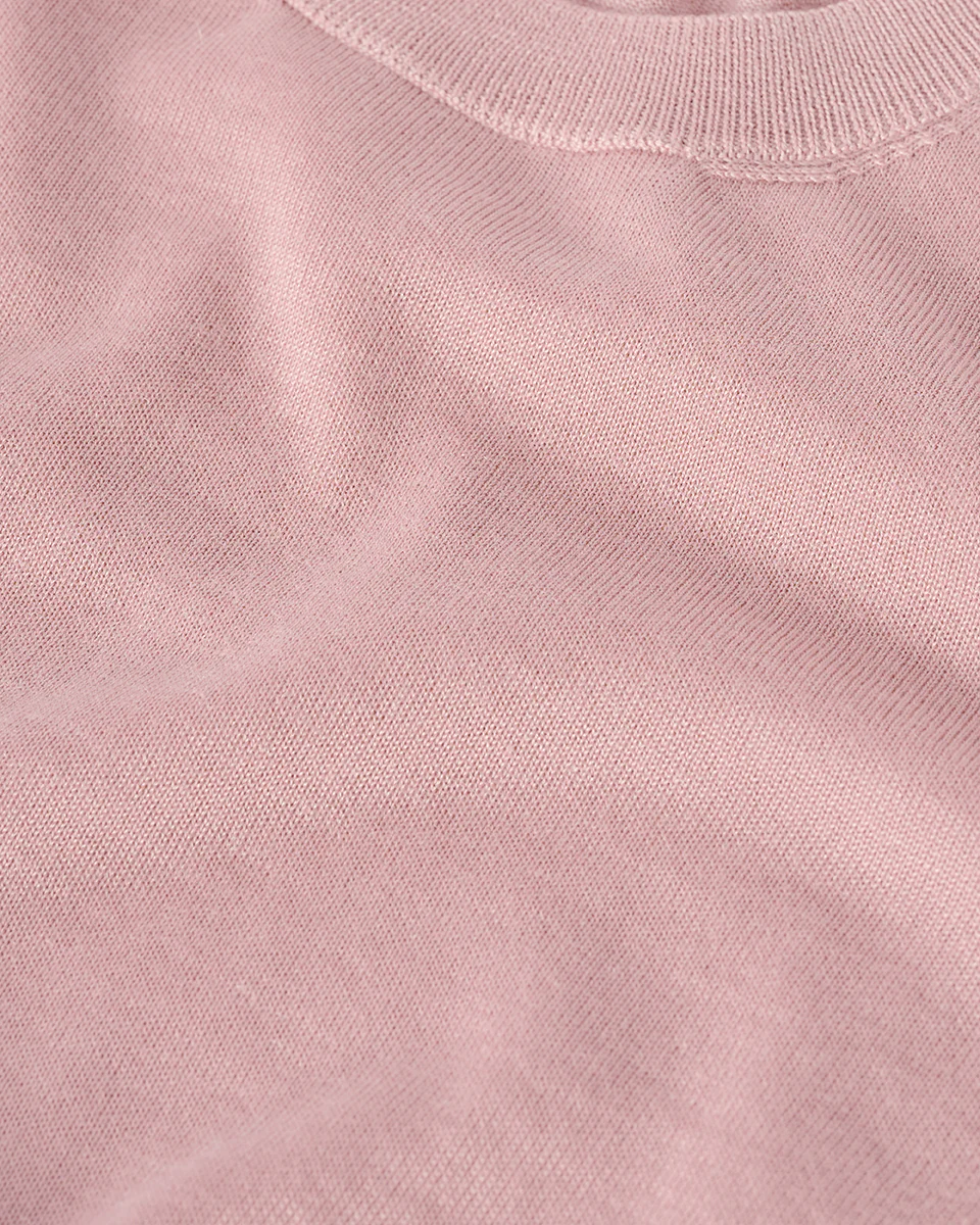 Superfine Cashmere Pink Round Neck Jumper - Image 6