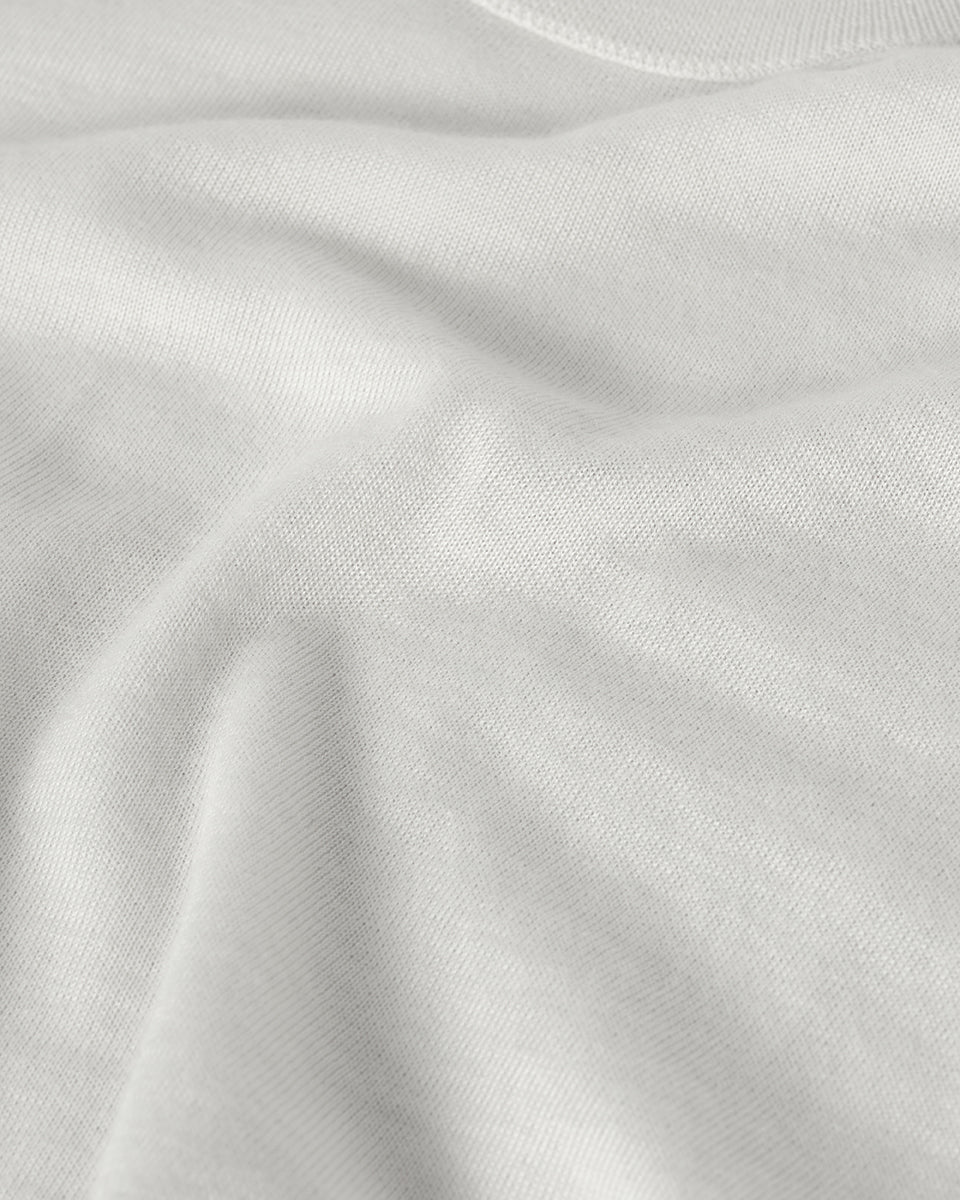 Superfine Cashmere White Round Neck Jumper - Image 6