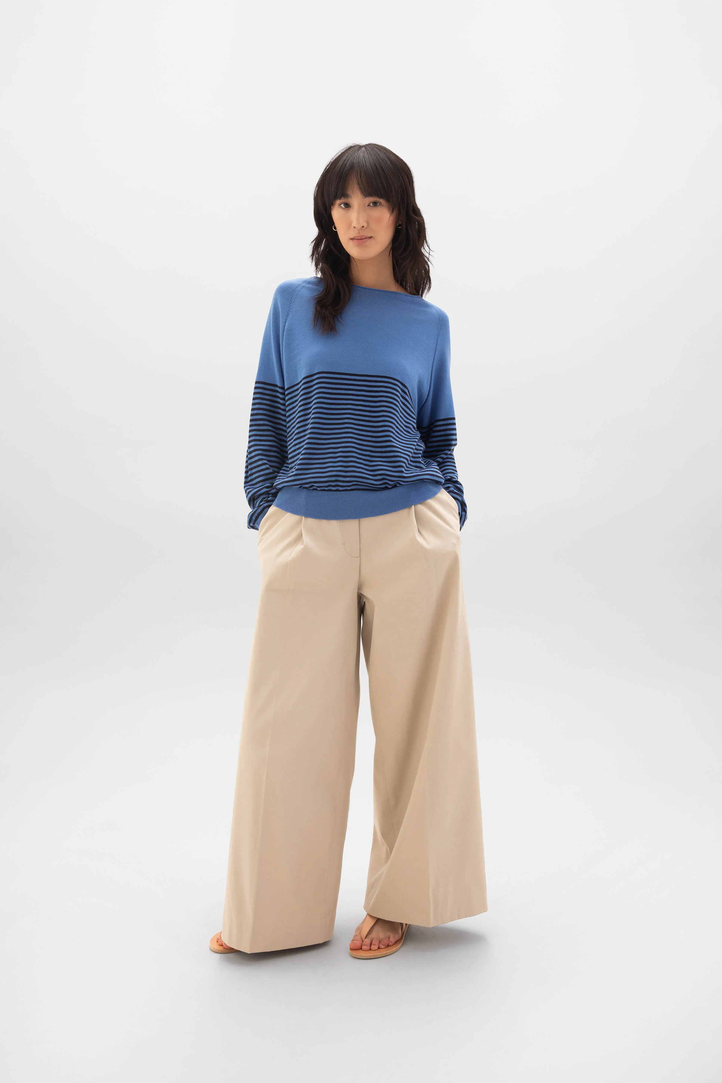 Superfine Merino Bateau Stripe Sweater - Image 3