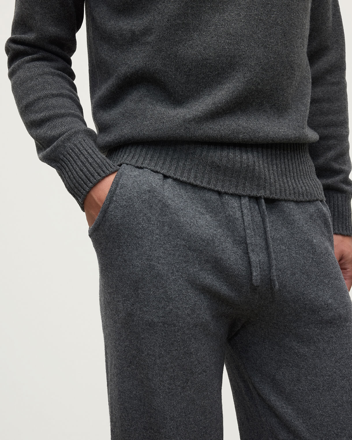 Kirk Mid Grey Cashmere Sweatpants - Image 5