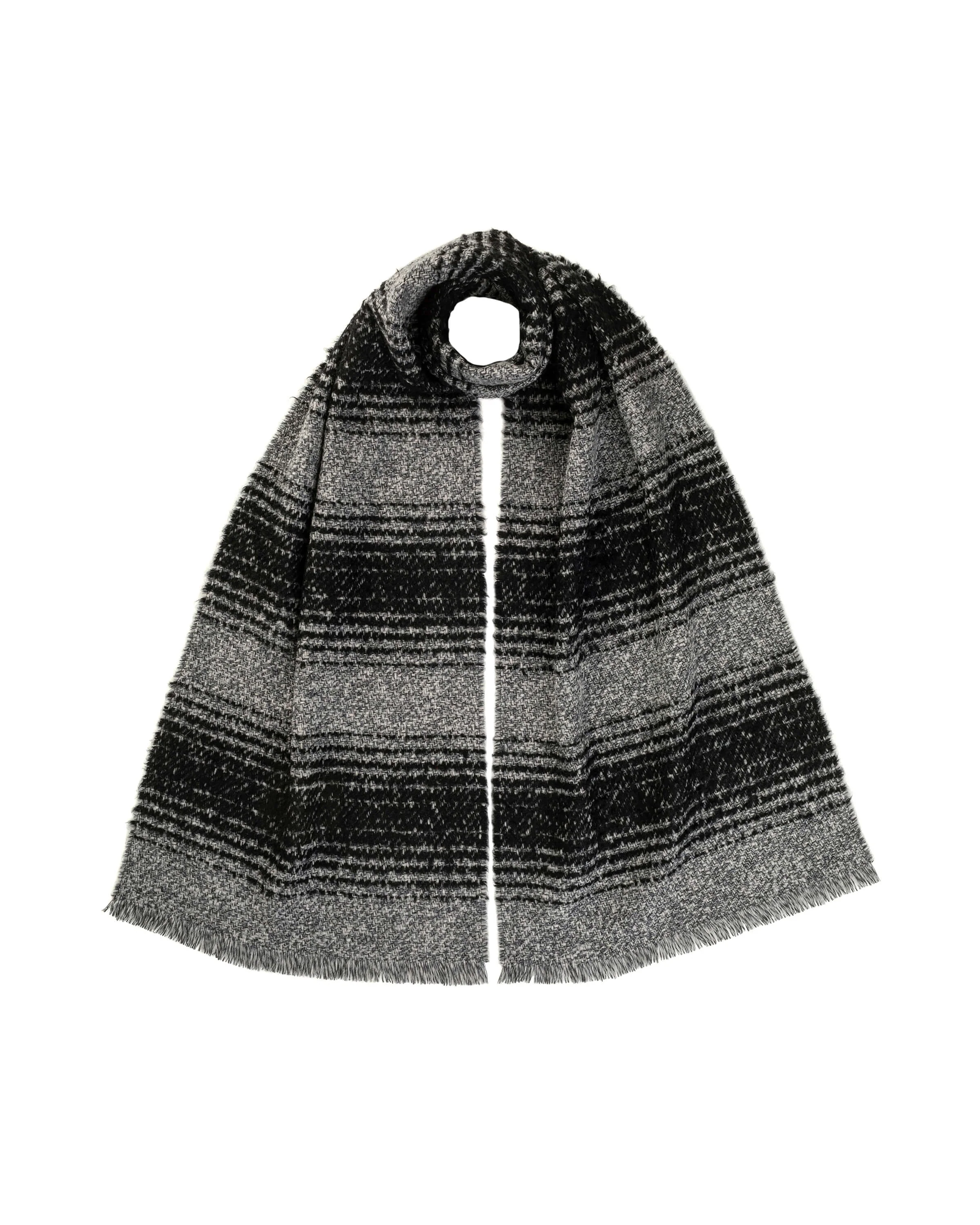 Textural Ombré Charcoal Scarf